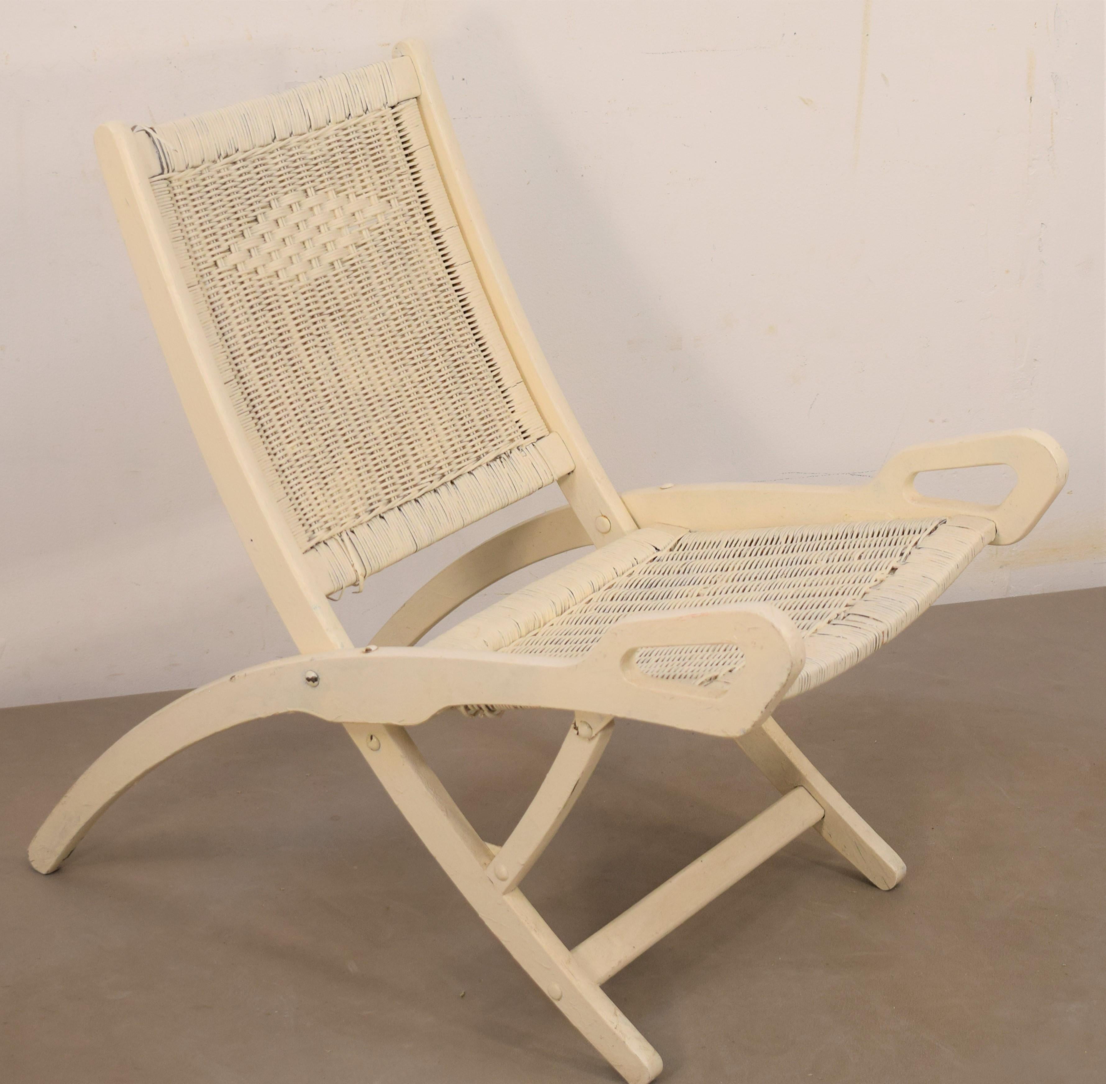 Mid-Century Modern Gio Ponti for Fratelli Reguitti, Ninfea Folding Chair, 1950s For Sale