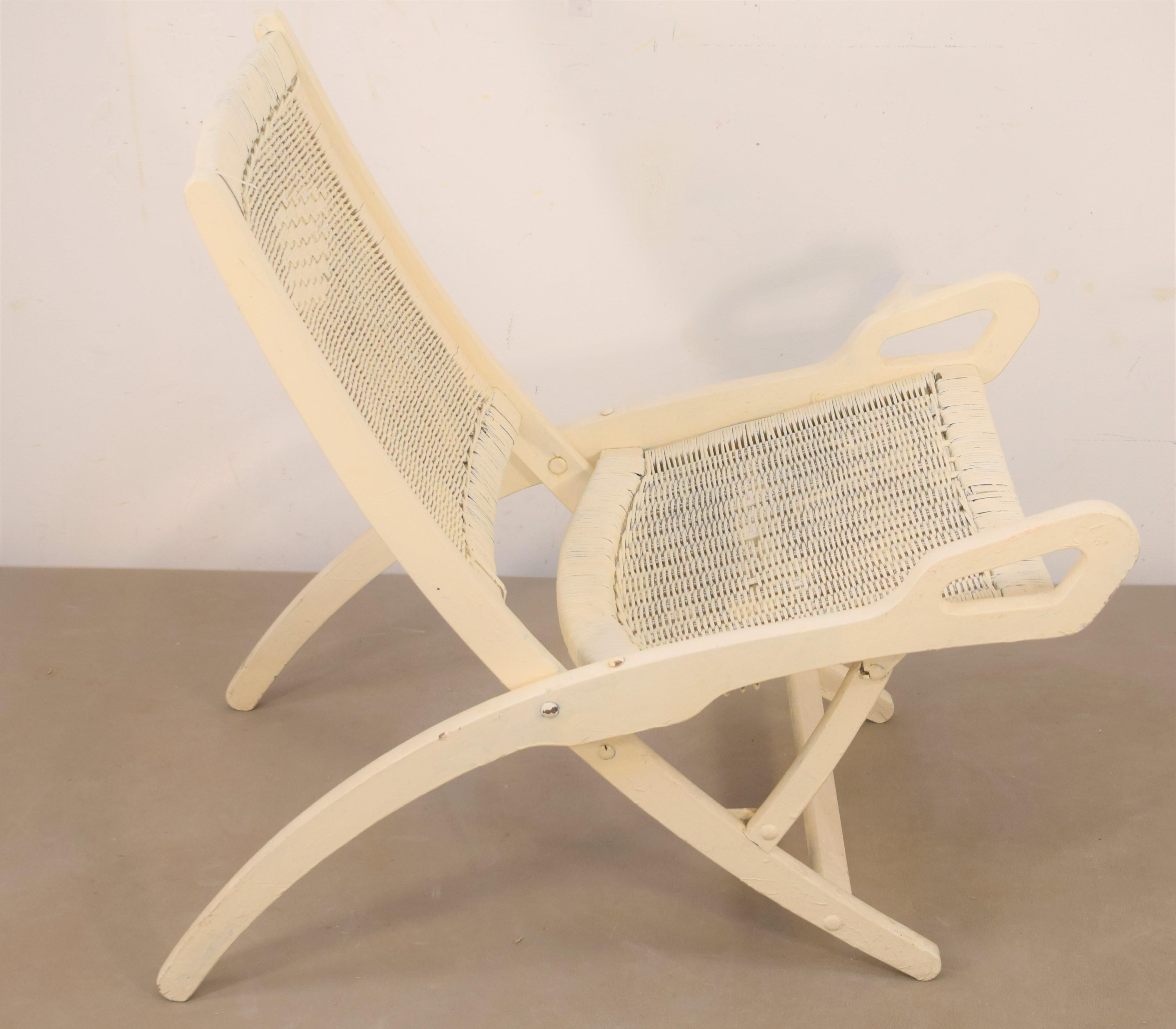 Italian Gio Ponti for Fratelli Reguitti, Ninfea Folding Chair, 1950s For Sale