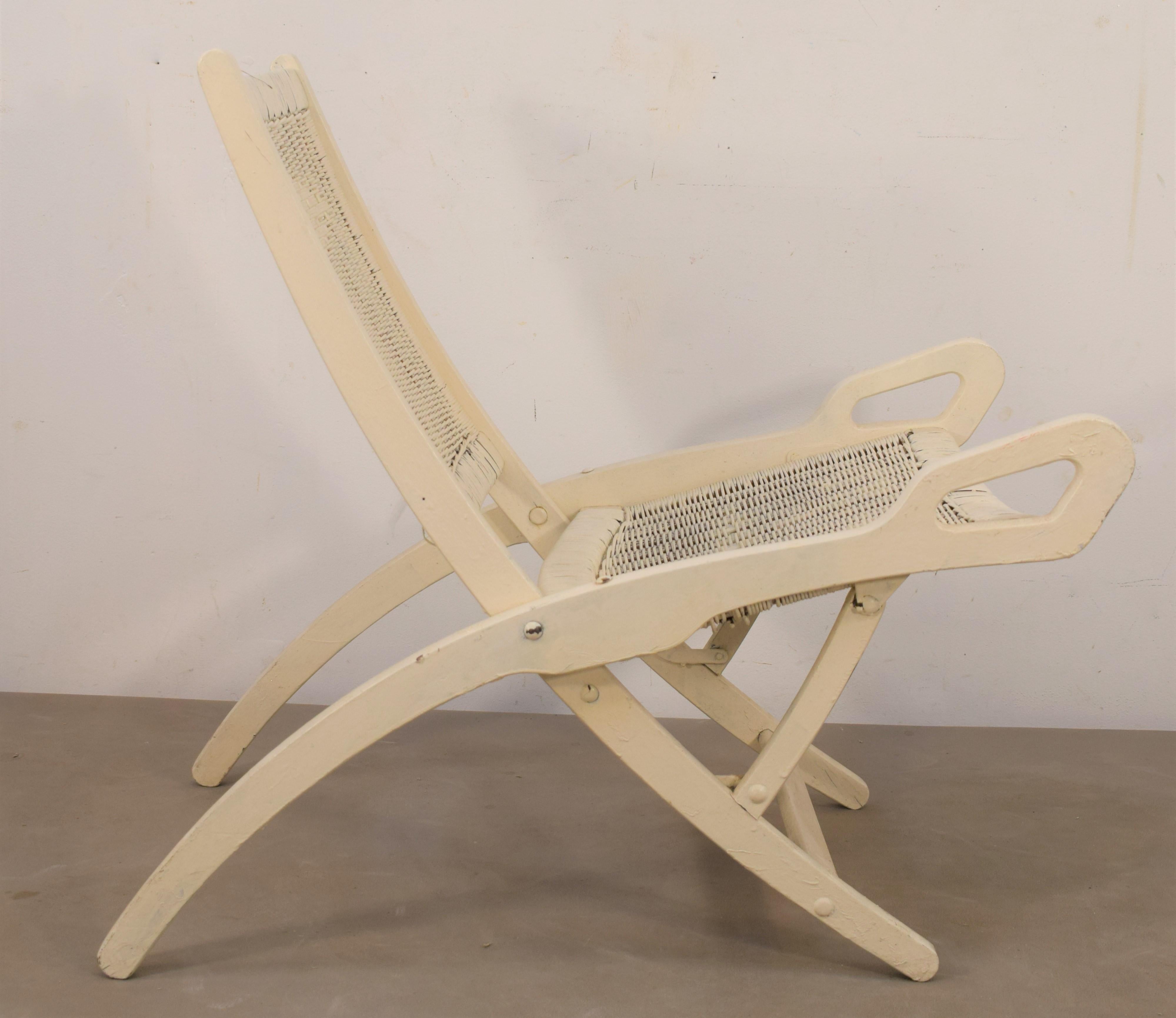 Gio Ponti for Fratelli Reguitti, Ninfea Folding Chair, 1950s In Good Condition For Sale In Palermo, PA