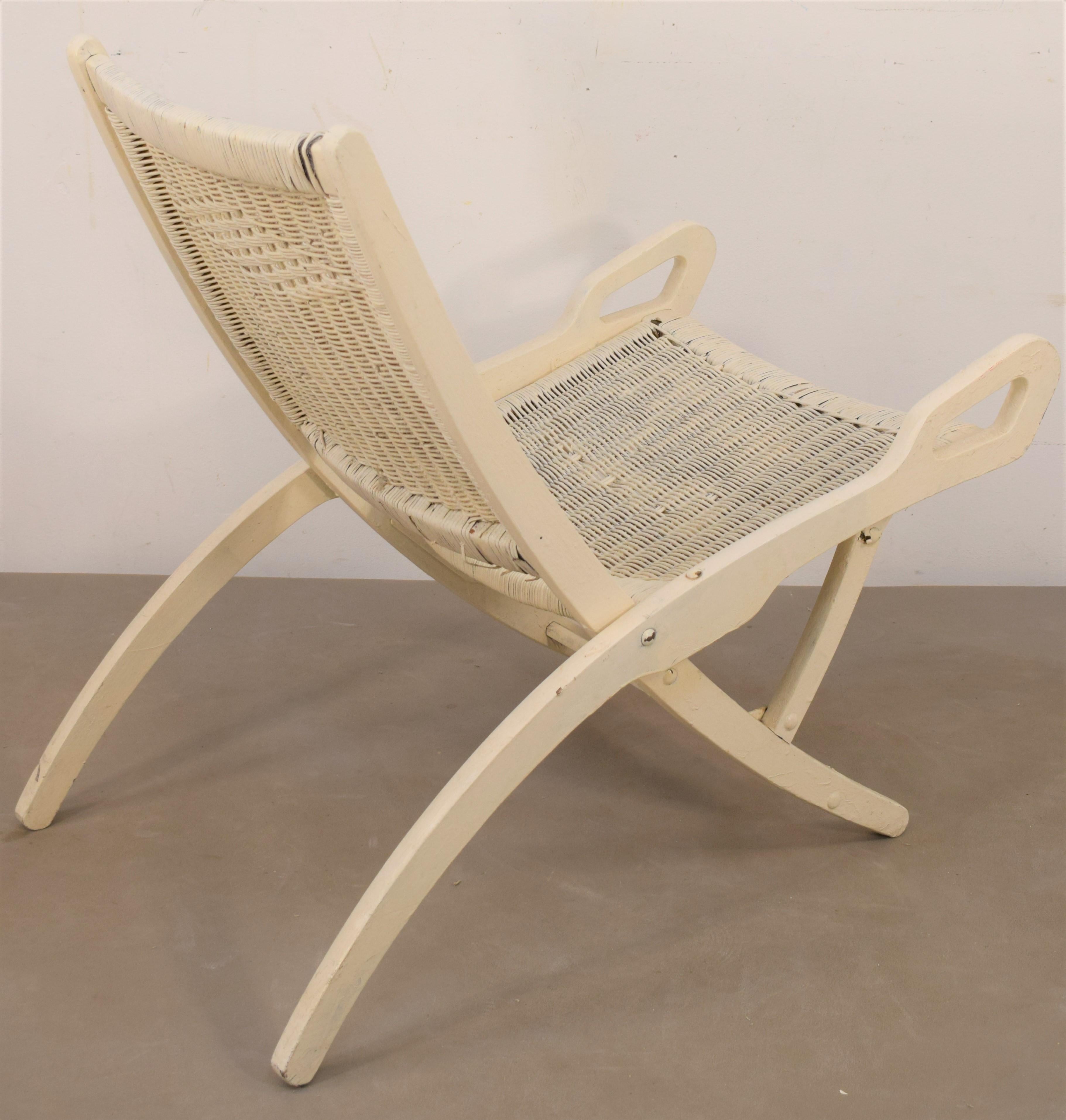 Mid-20th Century Gio Ponti for Fratelli Reguitti, Ninfea Folding Chair, 1950s For Sale