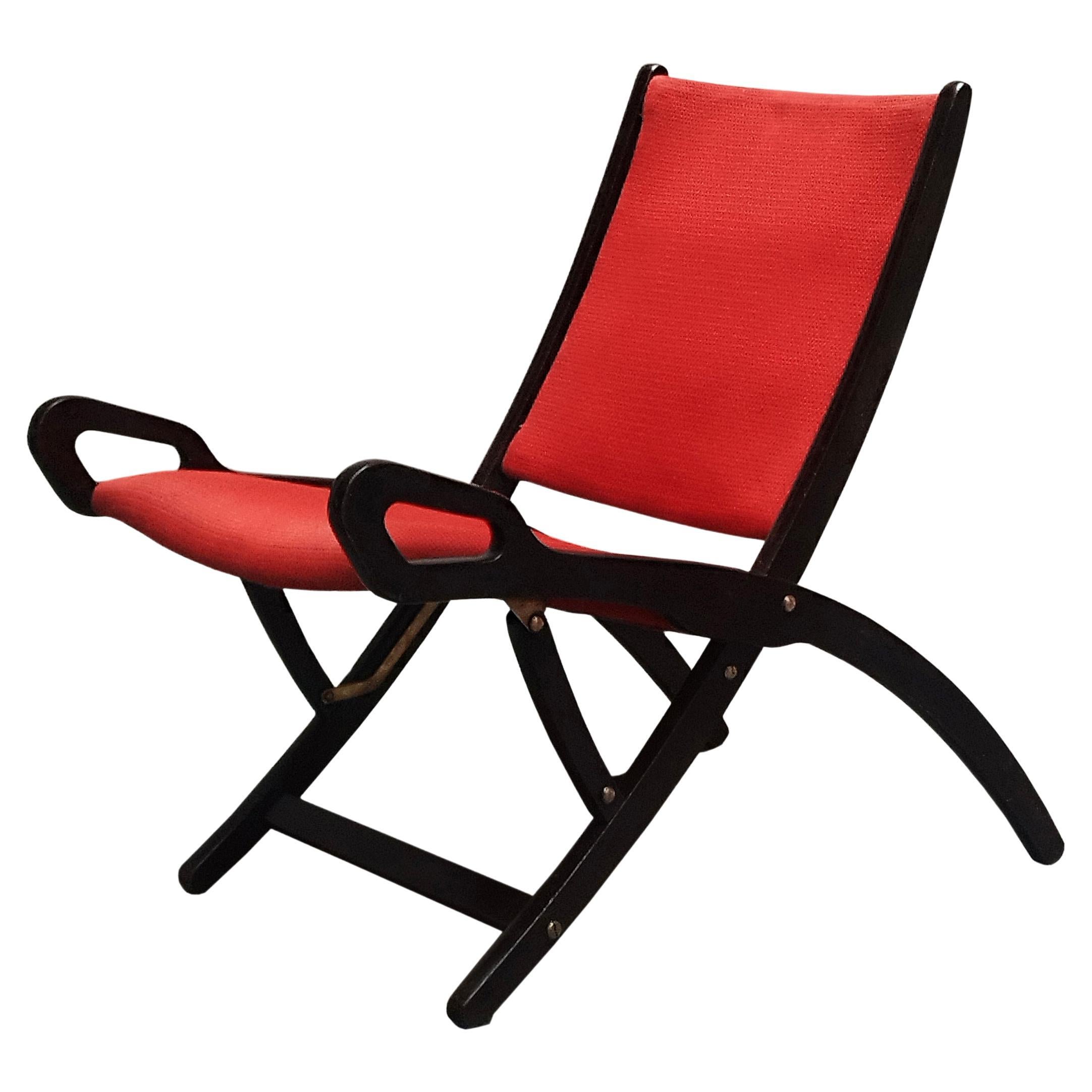 Gio Ponti for Fratelli Reguitti "Ninfea" Folding Chair, Italy, 1960s For Sale
