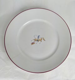 Gio Ponti for Ginori Art Deco Dinner Plate, Il Circo