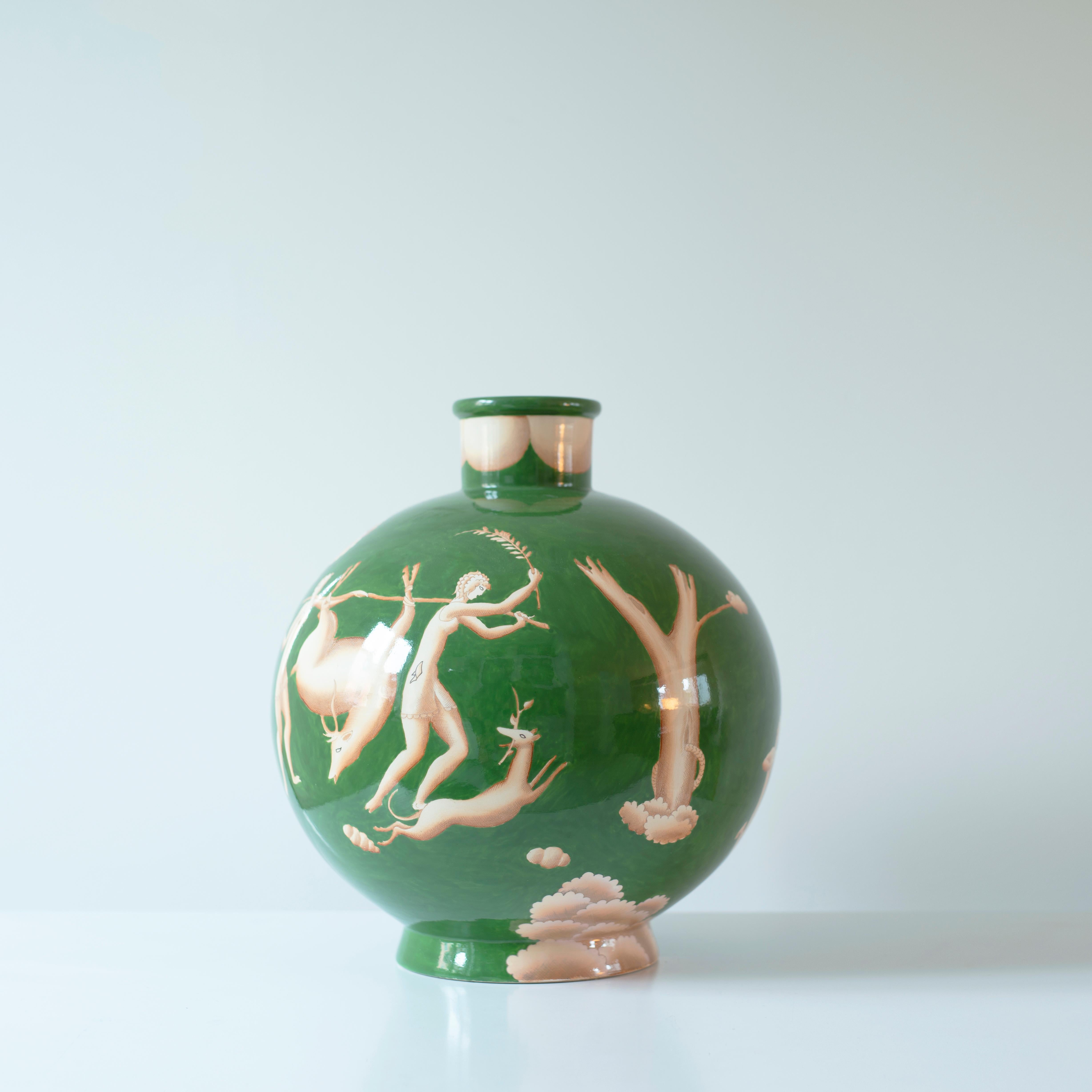 Gio Ponti (1891-1979) celebrates the Triumphs of the Amazons in the 1920s, in the period in which he lends his activity as designer for the Richard-Ginori Pottery Manufacture, reinventing the style of industrial design.

Gio Ponti as one of the