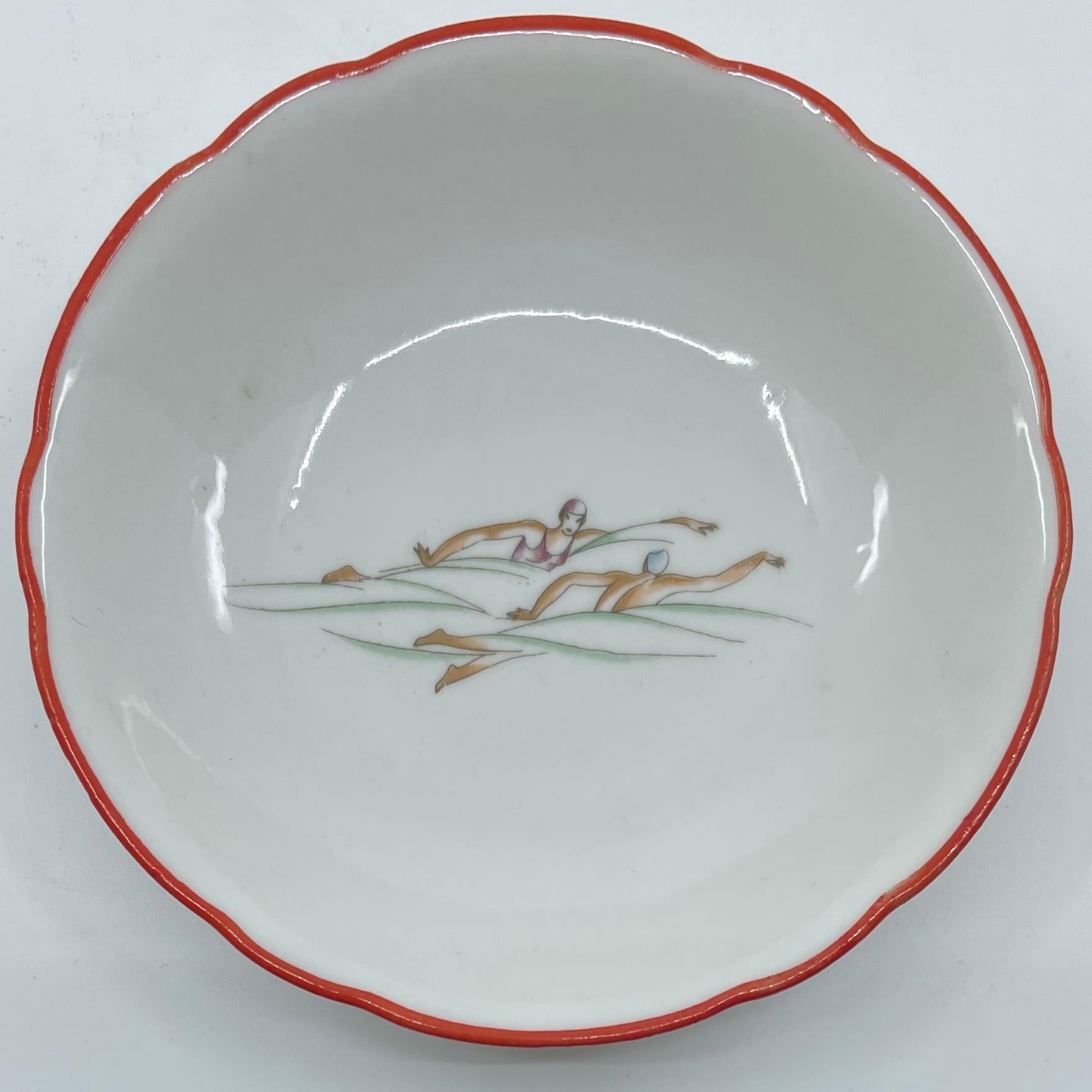 Gio Ponti for Ginori Athletic Dish In Good Condition For Sale In New York, NY
