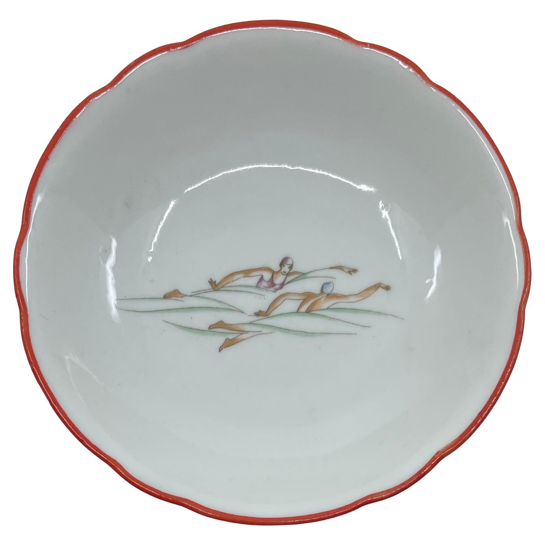 Gio Ponti for Ginori Athletic Dish For Sale