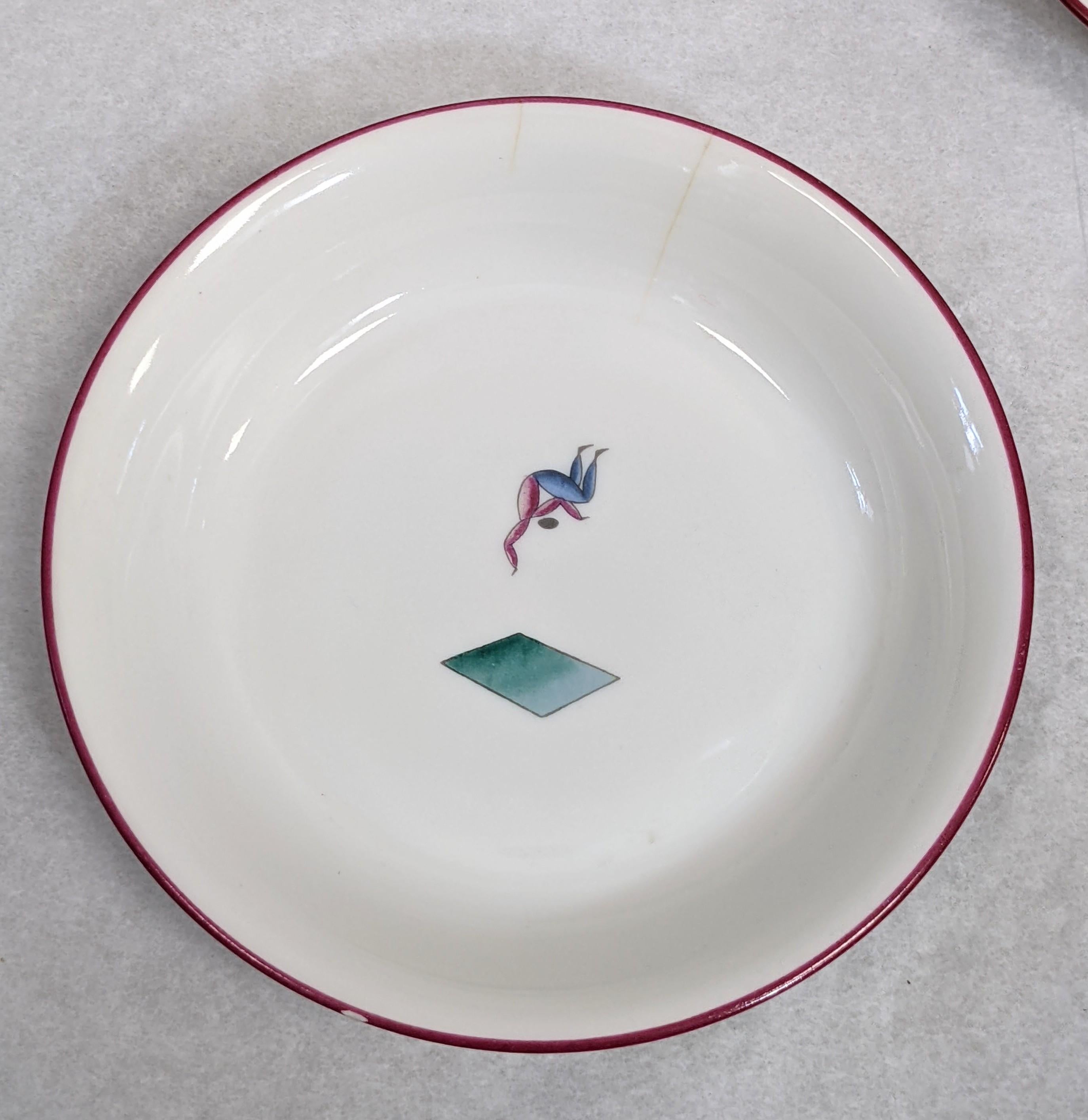 Porcelain Gio Ponti for Ginori Shallow Bowls, Il Circo For Sale