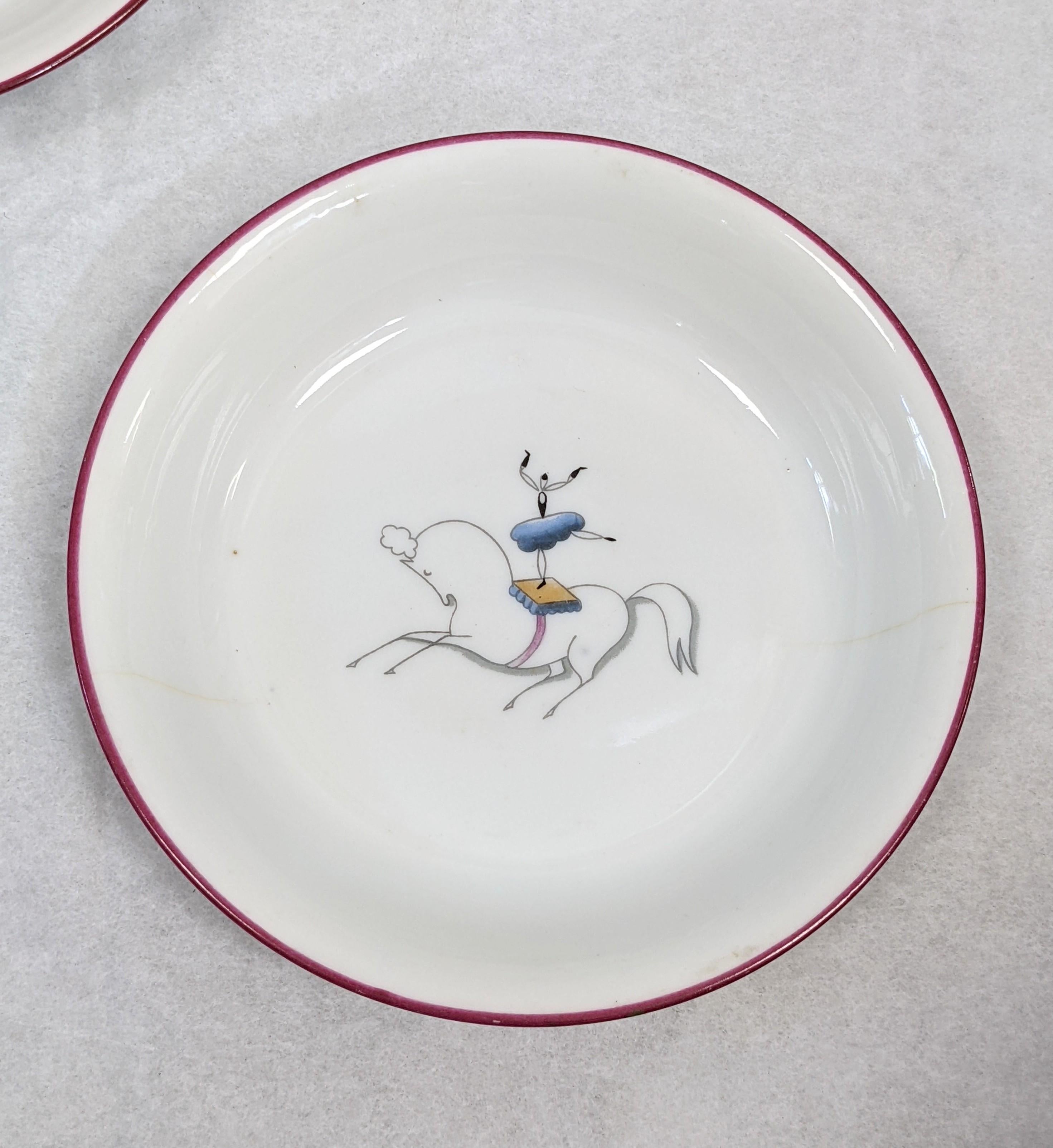 Gio Ponti für Ginori, flache Schalen, Il Circo (Porzellan) im Angebot
