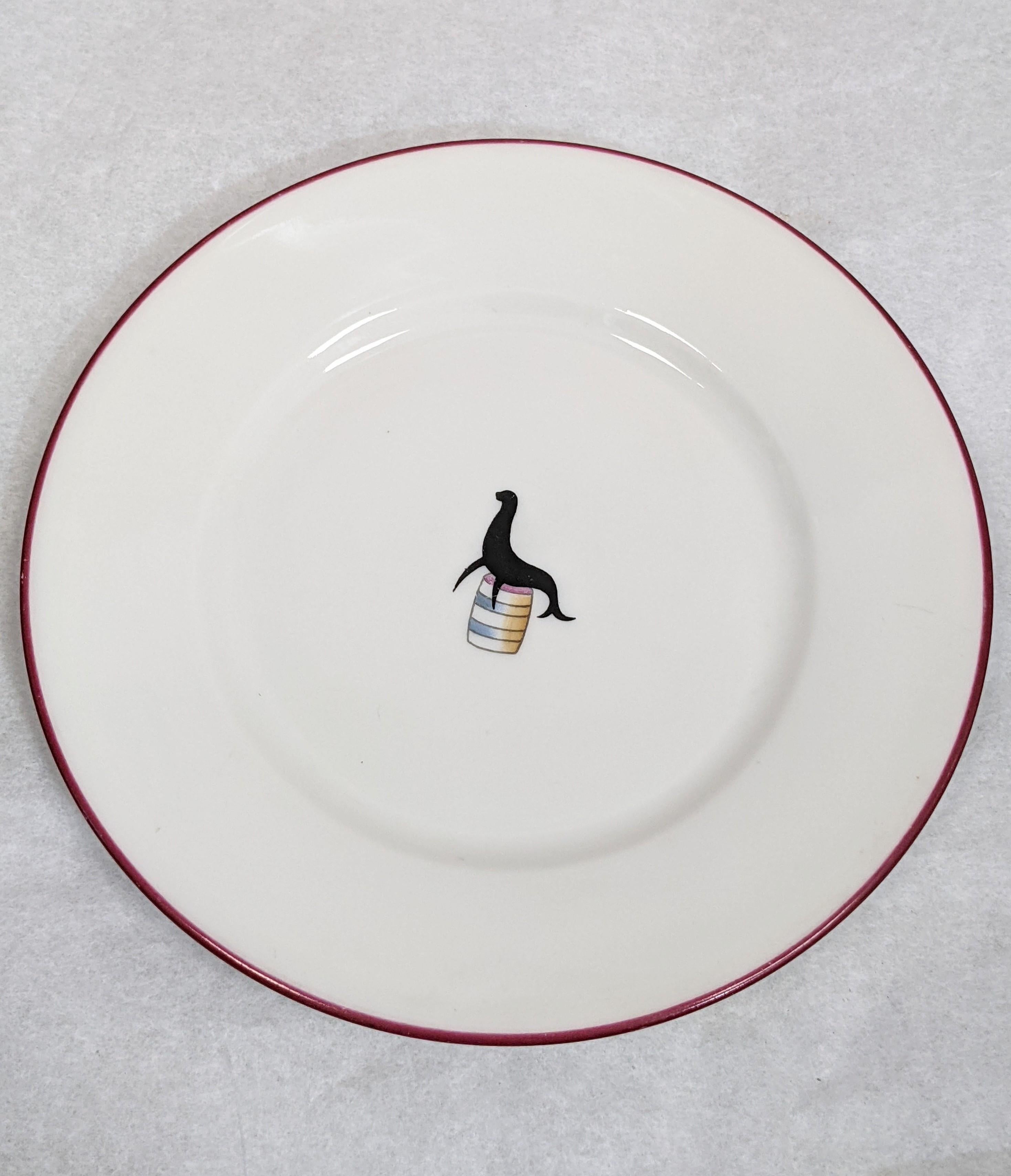 Petites assiettes Art Déco de Gio Ponti pour Ginori, Il Circo 1