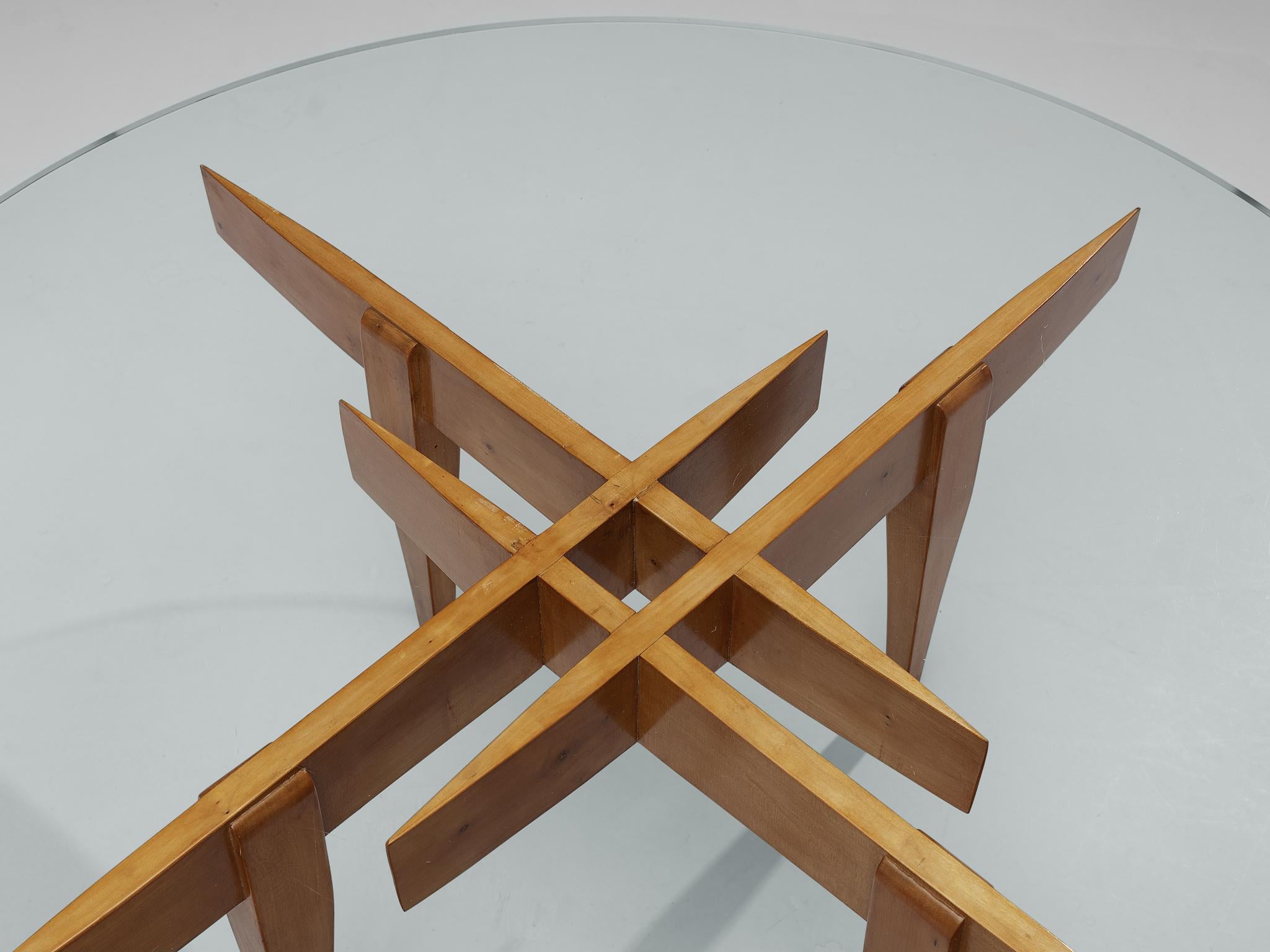Italian Gio Ponti for Giordano Chiesa Sculptural Coffee Table in Maple
