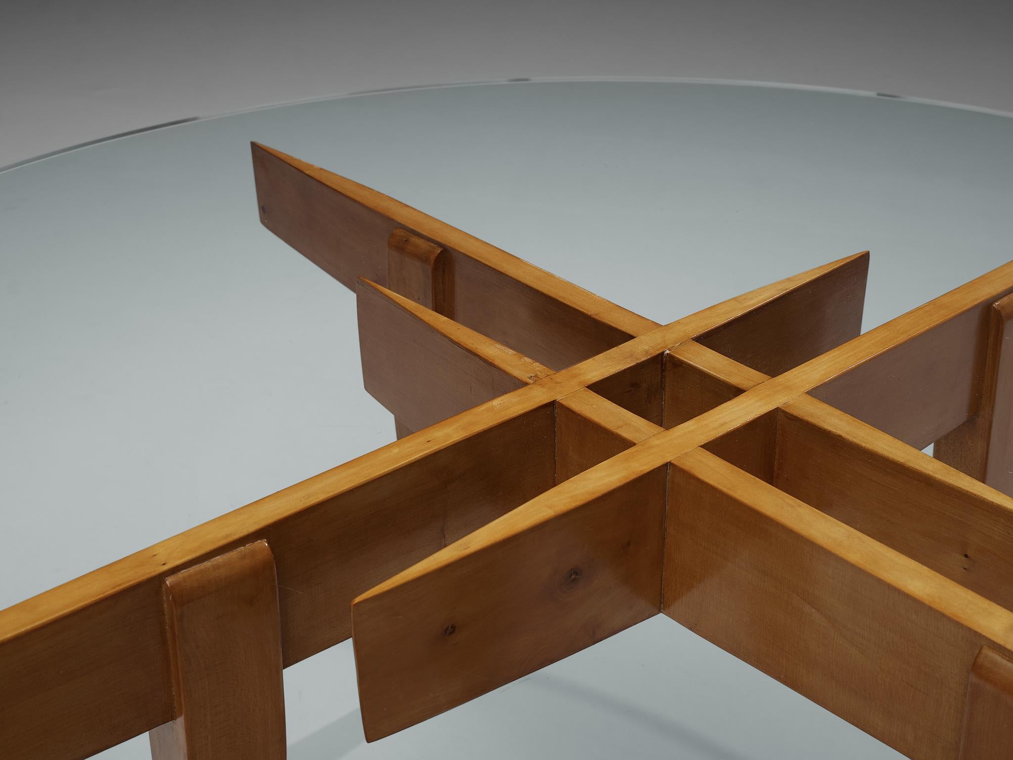 Mid-20th Century Gio Ponti for Giordano Chiesa Sculptural Coffee Table in Maple