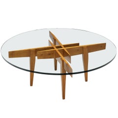 Gio Ponti for Giordano Chiesa Sculptural Coffee Table in Maple
