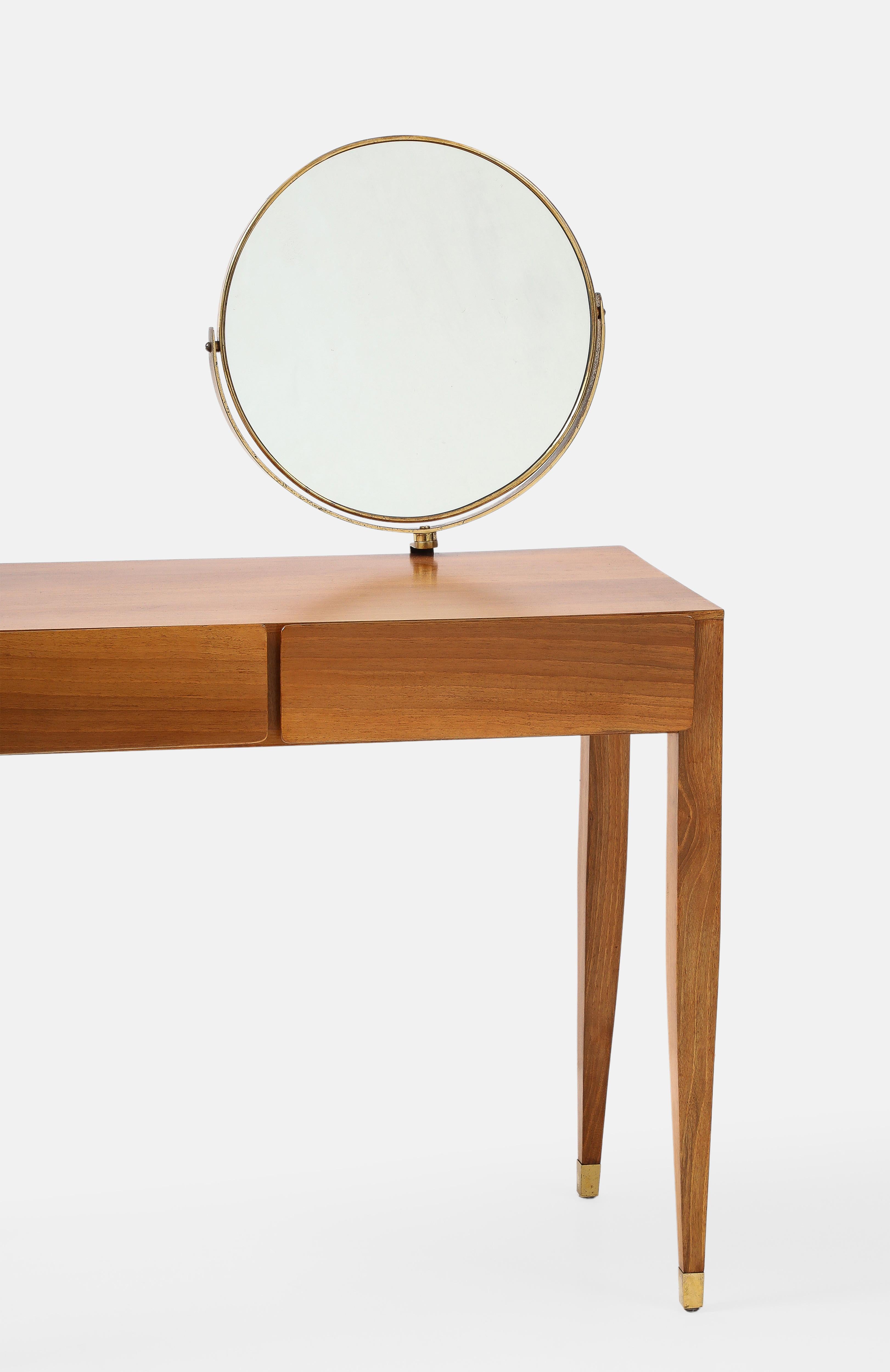 Gio Ponti for Giordano Chiesa Vanity Table with Mirror from Hotel Royal, Naples For Sale 4