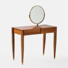 Table de toilette avec miroir de Gio Ponti pour Giordano Chiesa, hôtel Royal, Naples