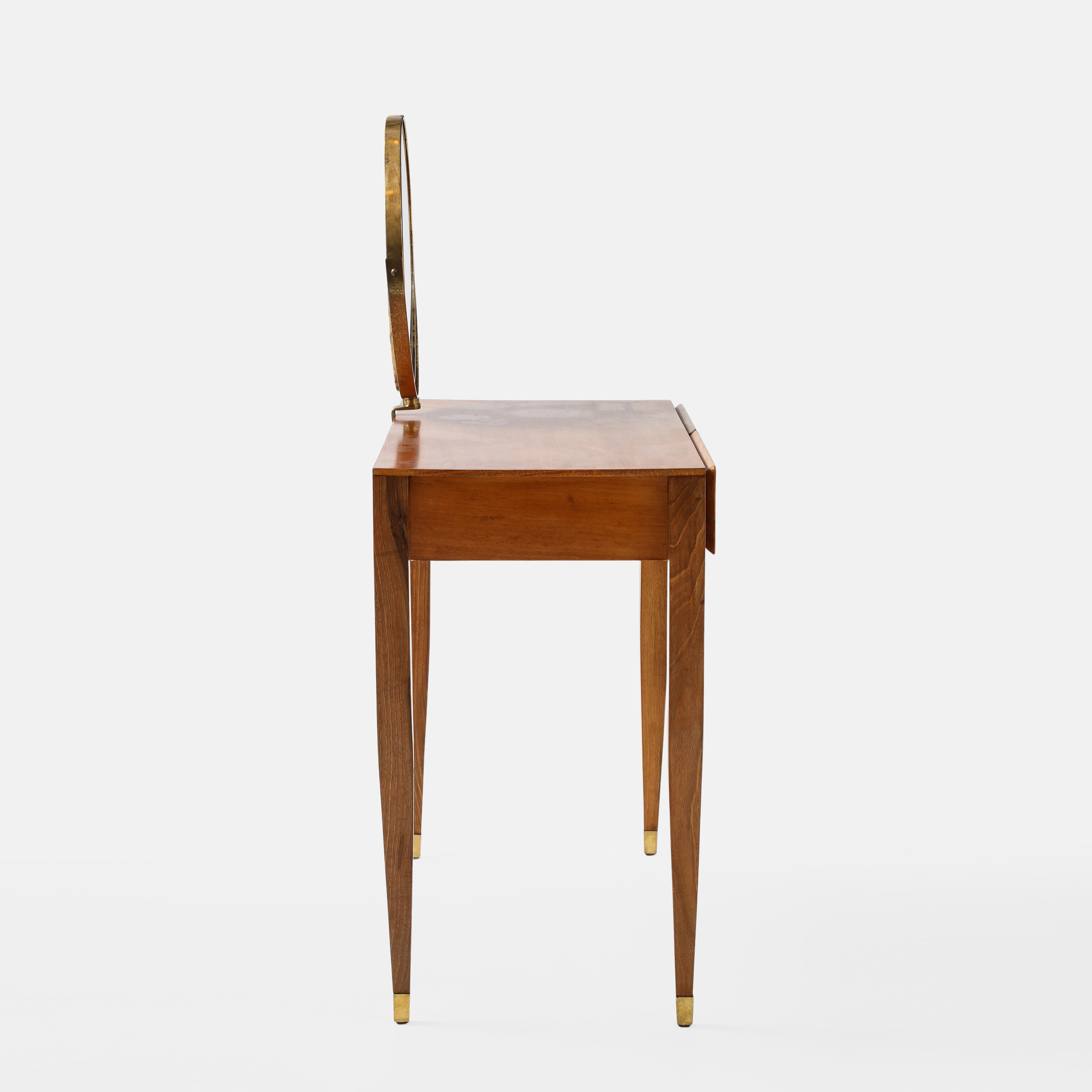 Mid-Century Modern Gio Ponti for Giordano Chiesa Vanity Table with Mirror from Hotel Royal, Naples For Sale