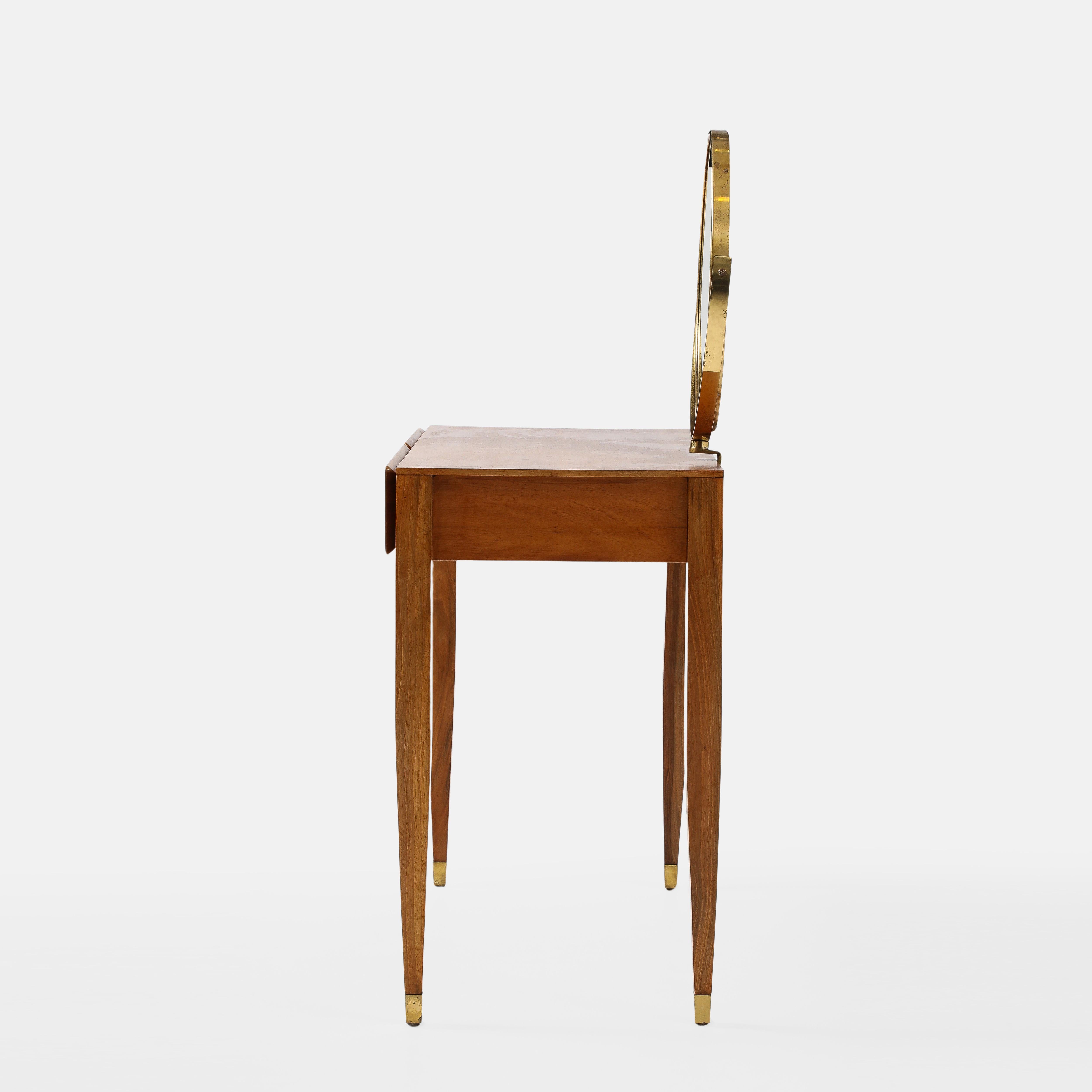 Gio Ponti for Giordano Chiesa Vanity Table with Mirror from Hotel Royal, Naples In Good Condition For Sale In New York, NY