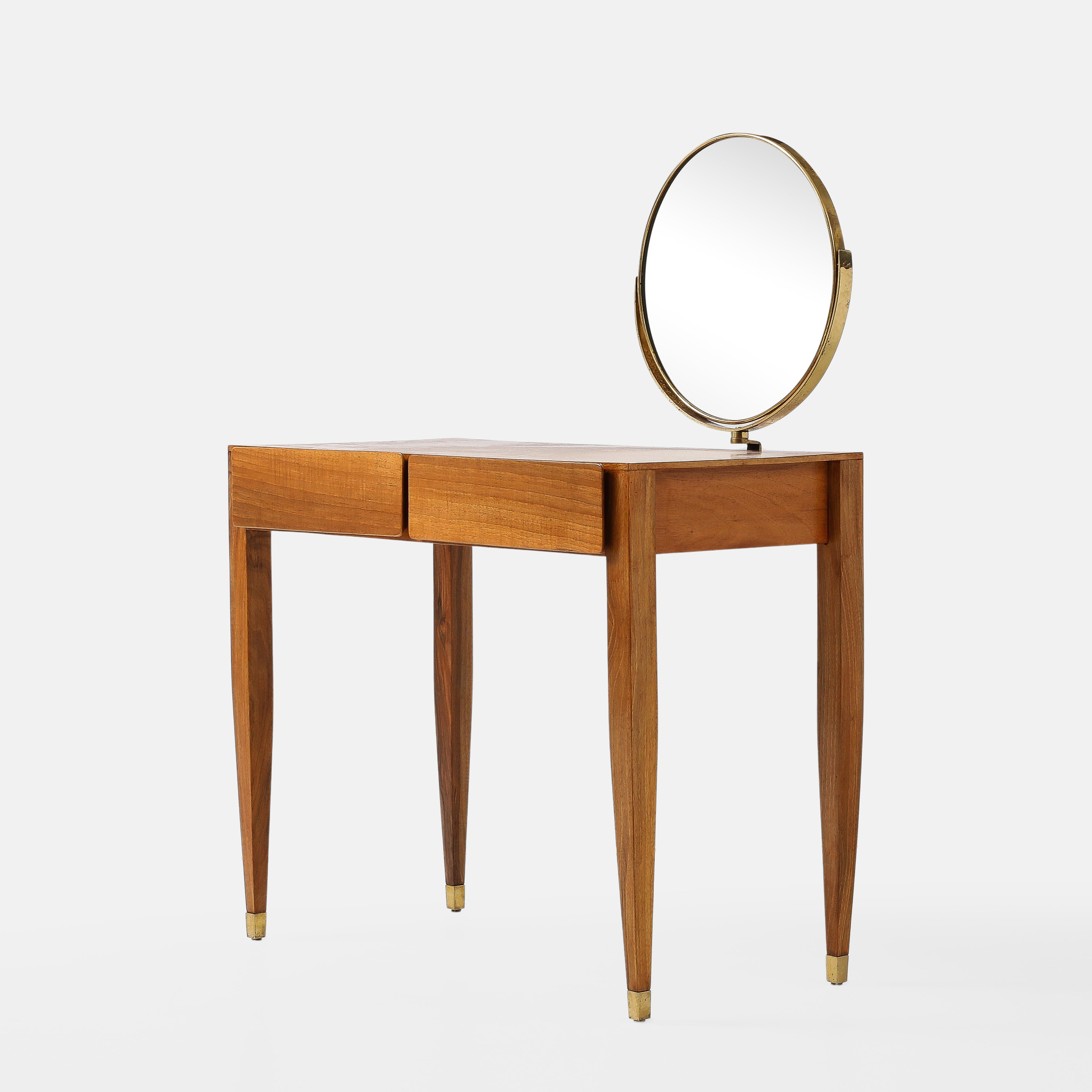 Mid-20th Century Gio Ponti for Giordano Chiesa Vanity Table with Mirror from Hotel Royal, Naples For Sale