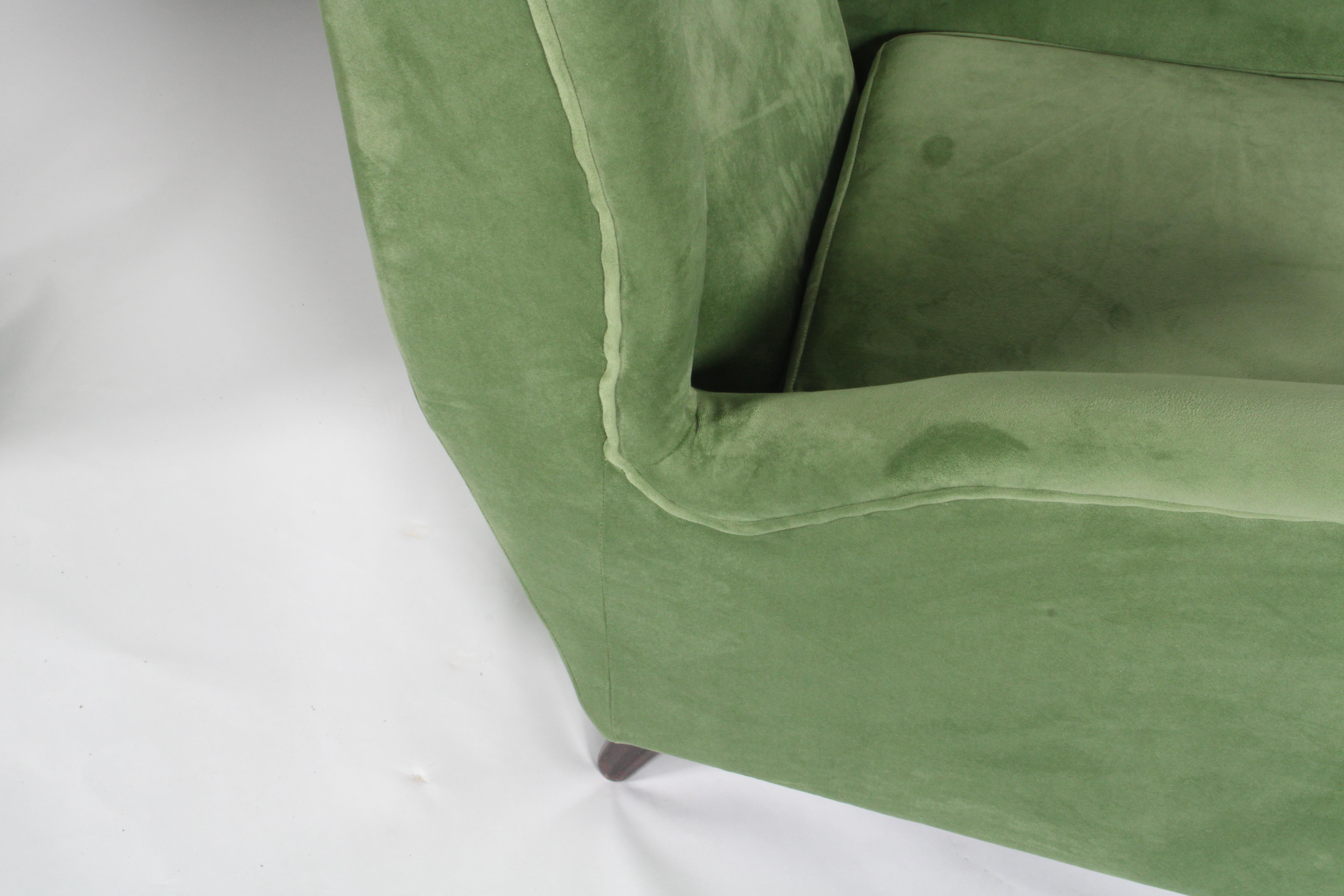 Gio Ponti for Isa Bergamo Mid Century Modern Wing Back Armchairs For Sale 5