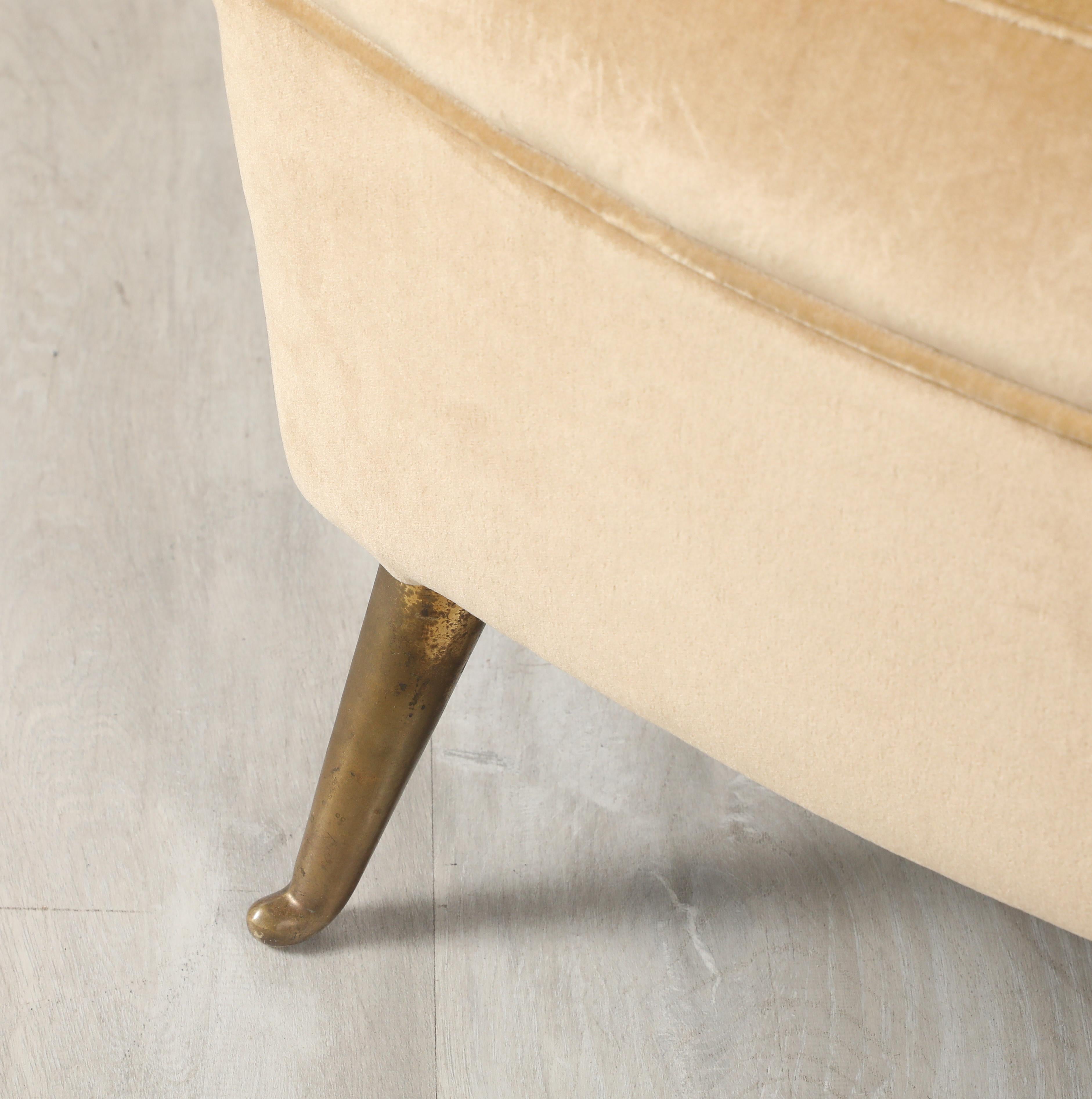 Gio Ponti pour ISA Bergamo Paire de chaises longues à dossier en forme d'aile, vers 1950 en vente 6