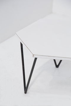 Gio Ponti for Isa Bergamo White Hexagonal Coffee Tables, Original Label