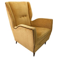 Gio Ponti For I.S.A Wingback Armchair, 1950s Midcentury