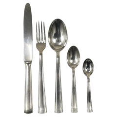 Vintage Gio Ponti for Krupp Silvered Flatware Cutlery for Six, 31 pcs., Austria, 1950s