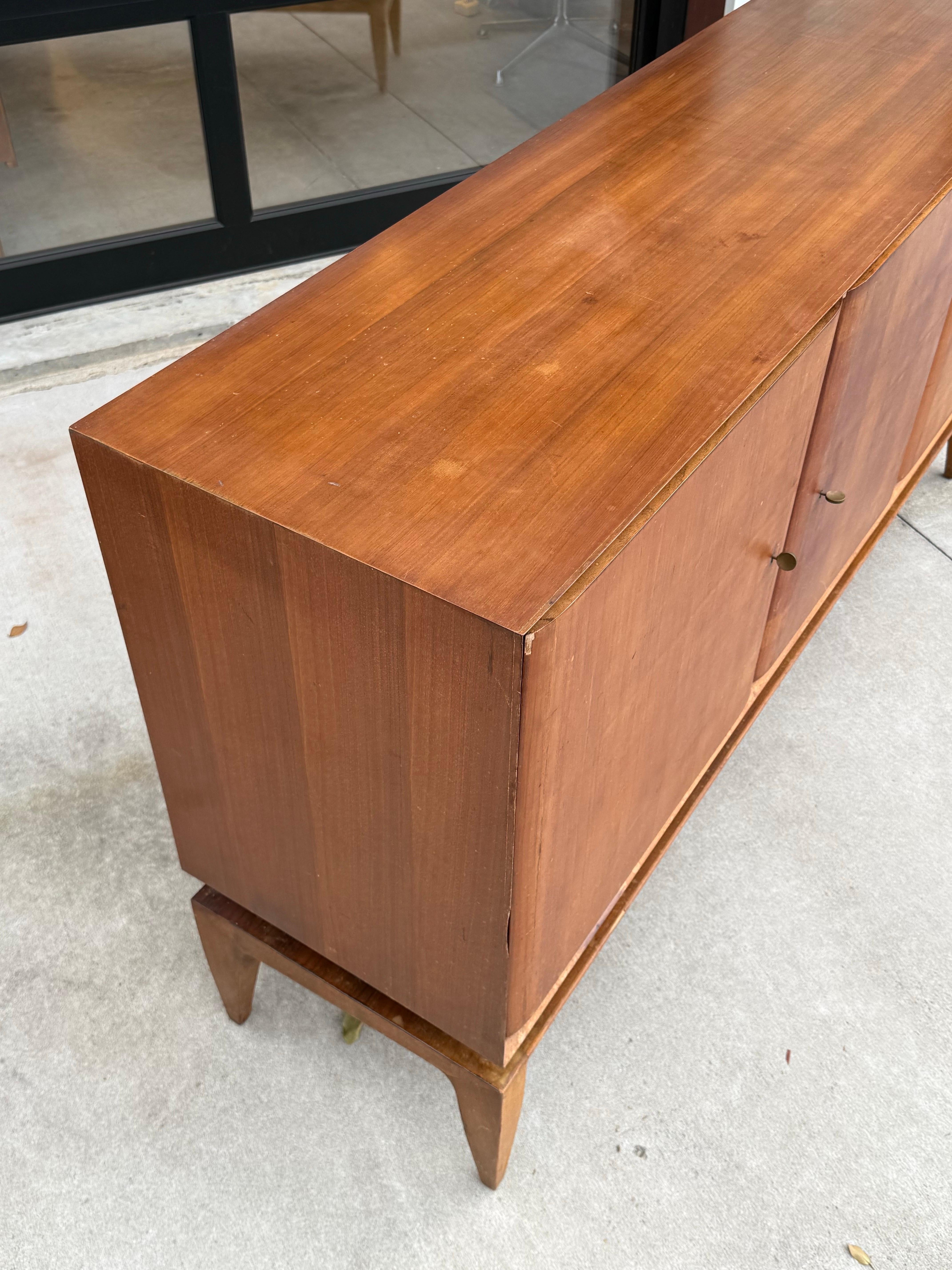 Gio Ponti for M. Singer and Sons Rare Model 2160 Floating Credenza For Sale 8