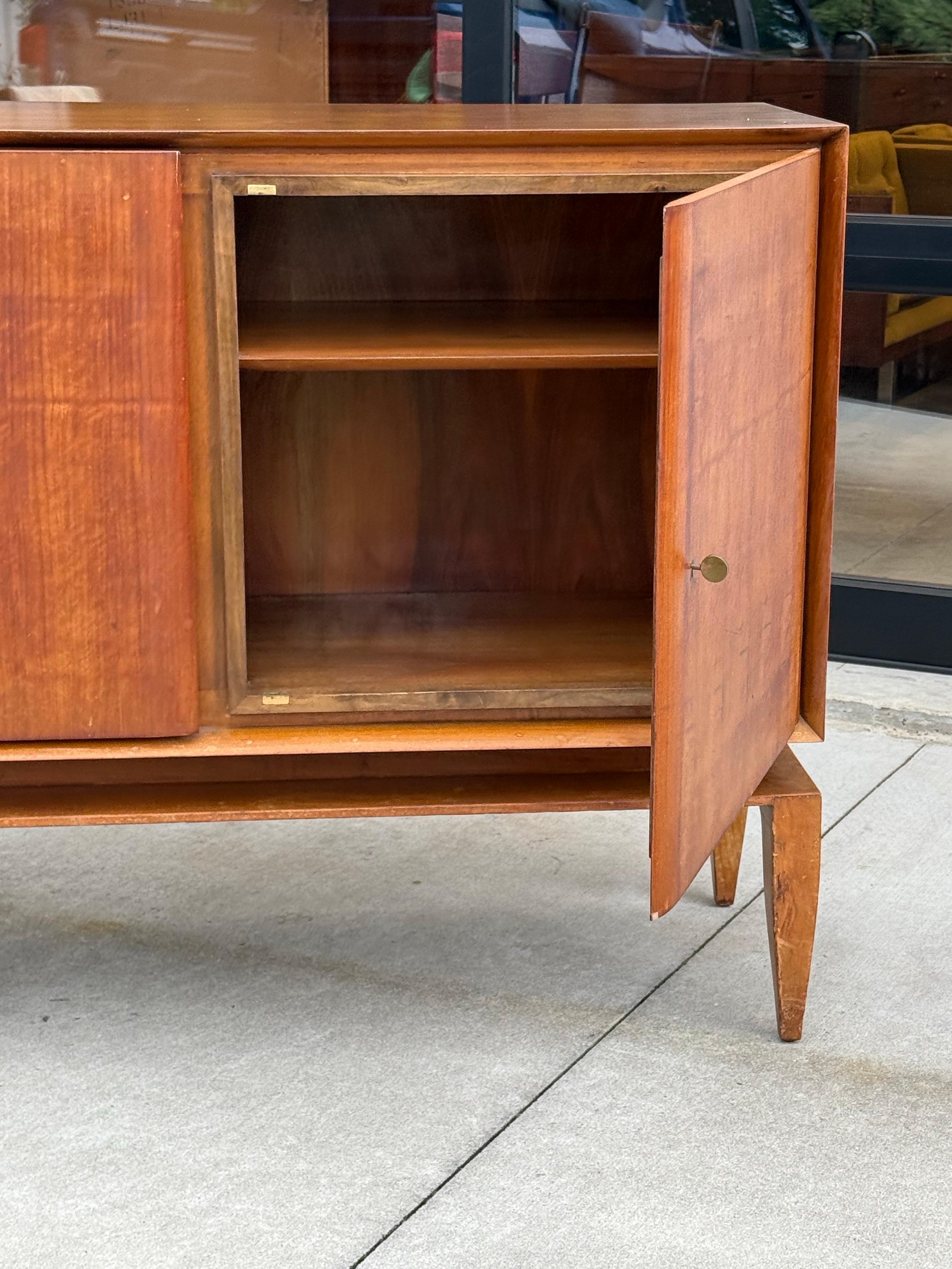 Mid-20th Century Gio Ponti for M. Singer and Sons Rare Model 2160 Floating Credenza For Sale
