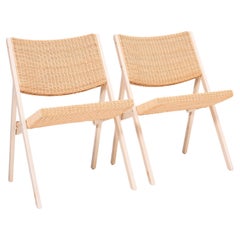 Gio Ponti for Molteni&C D.270.1 Folding Chairs, Set of 2