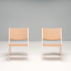 Gio Ponti for Molteni&C D.270.1 Wicker Folding Chairs, Set of 2
