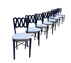Gio Ponti for Monrtina Set of 8 Chairs Model "969", Italy 1950s