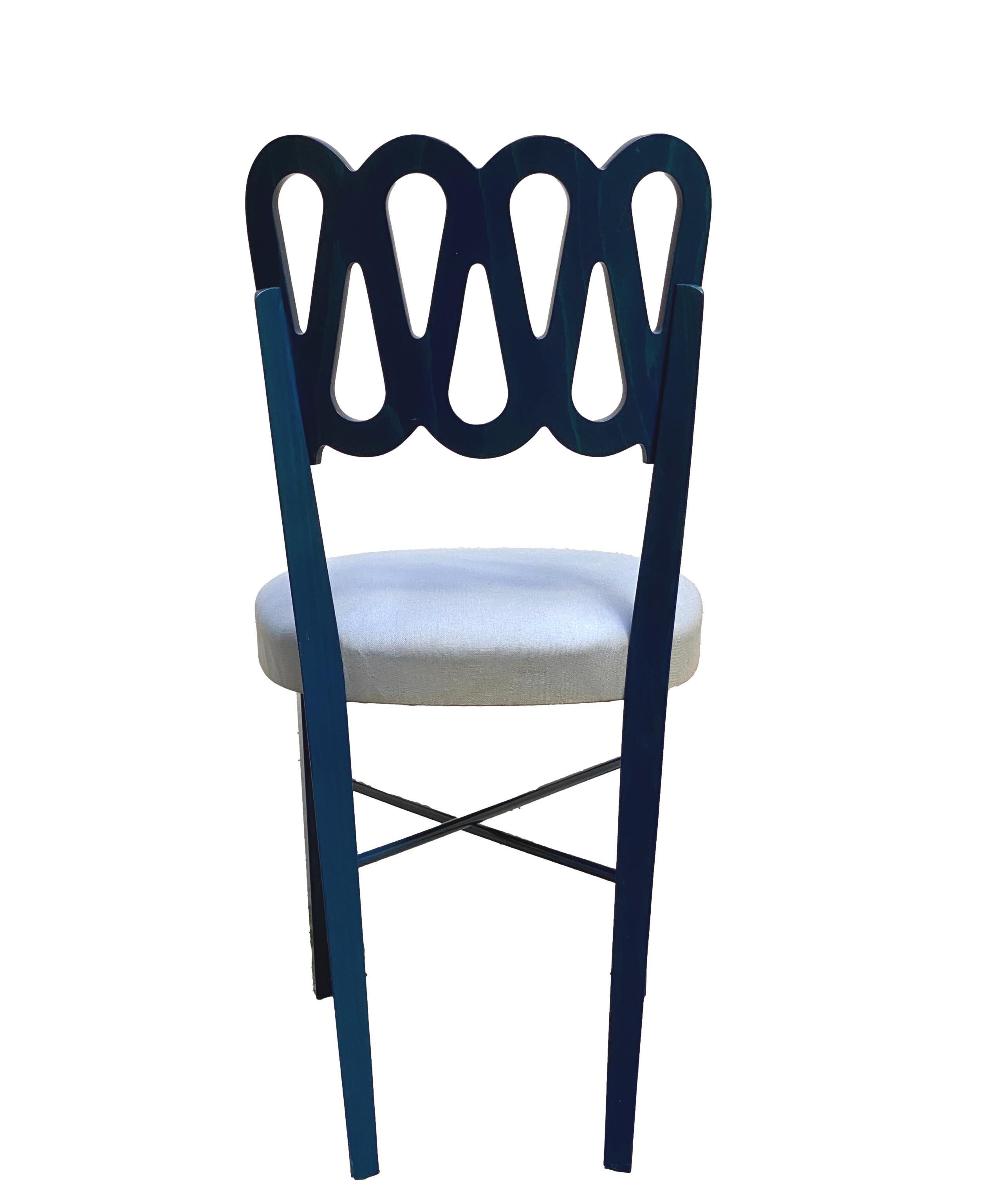 Gio Ponti for Monrtina Set of 8 Chairs Model 