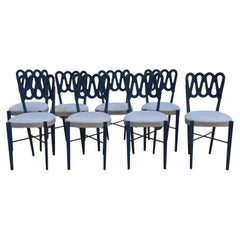 Gio Ponti for Monrtina Set of 8 Chairs Model "969", Italy 1950s