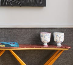 Gio Ponti pour Richard Ginori, Celesio e Alato paire de cache-pots peints à la main