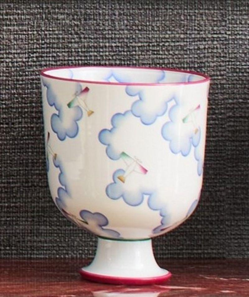Gio Ponti para Richard Ginori, Celesio e Alato pareja de cacharros pintados a mano Italiano en venta