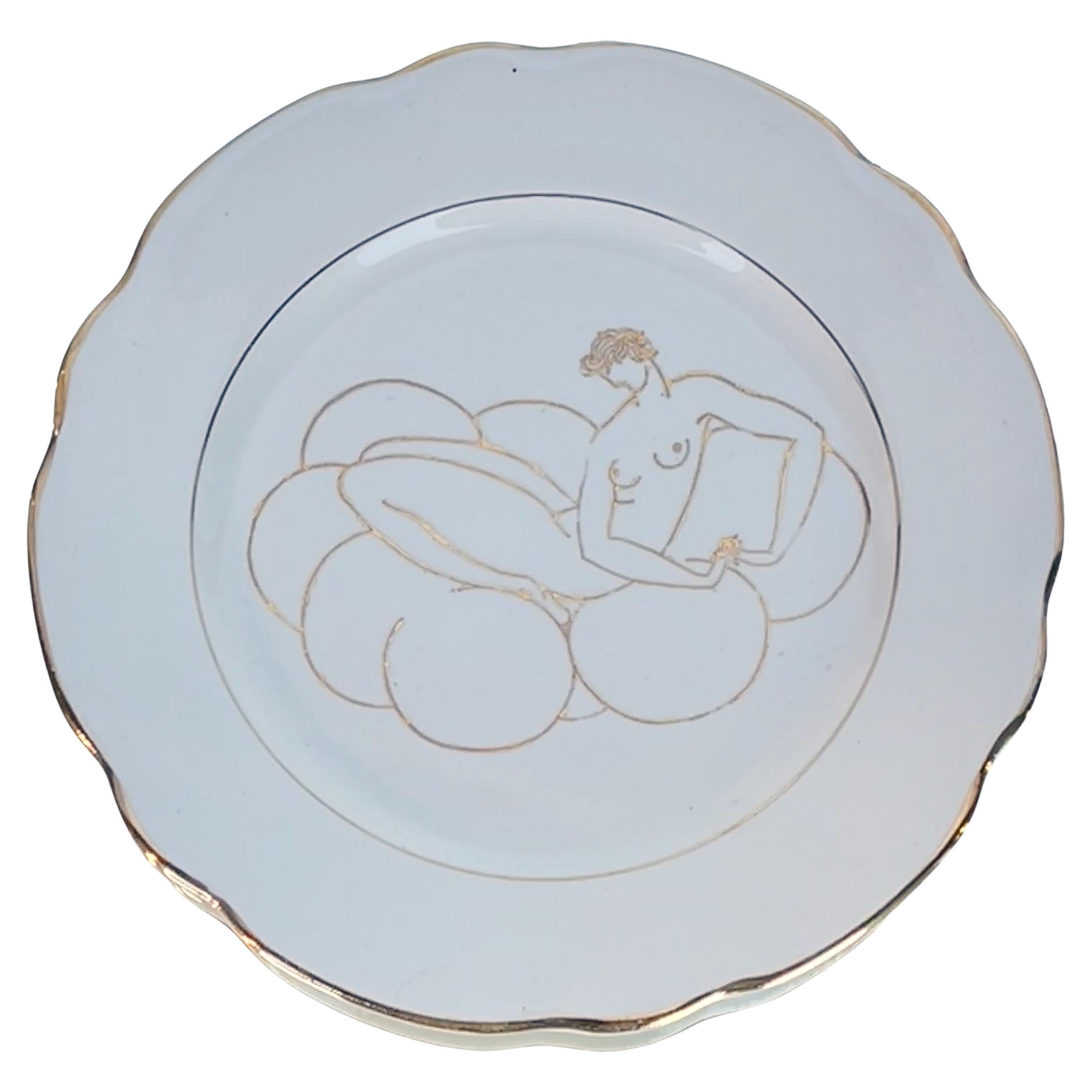 Gio Ponti for Richard Ginori Le Mie Donne Plate 1937 For Sale 5