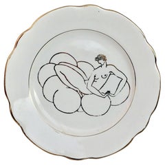 Gio Ponti for Richard Ginori Le Mie Donne Plate 1937