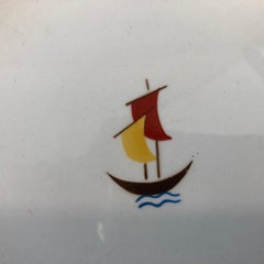 Gio Ponti for Richard Set of Four Italian Ceramic Plates, 1937