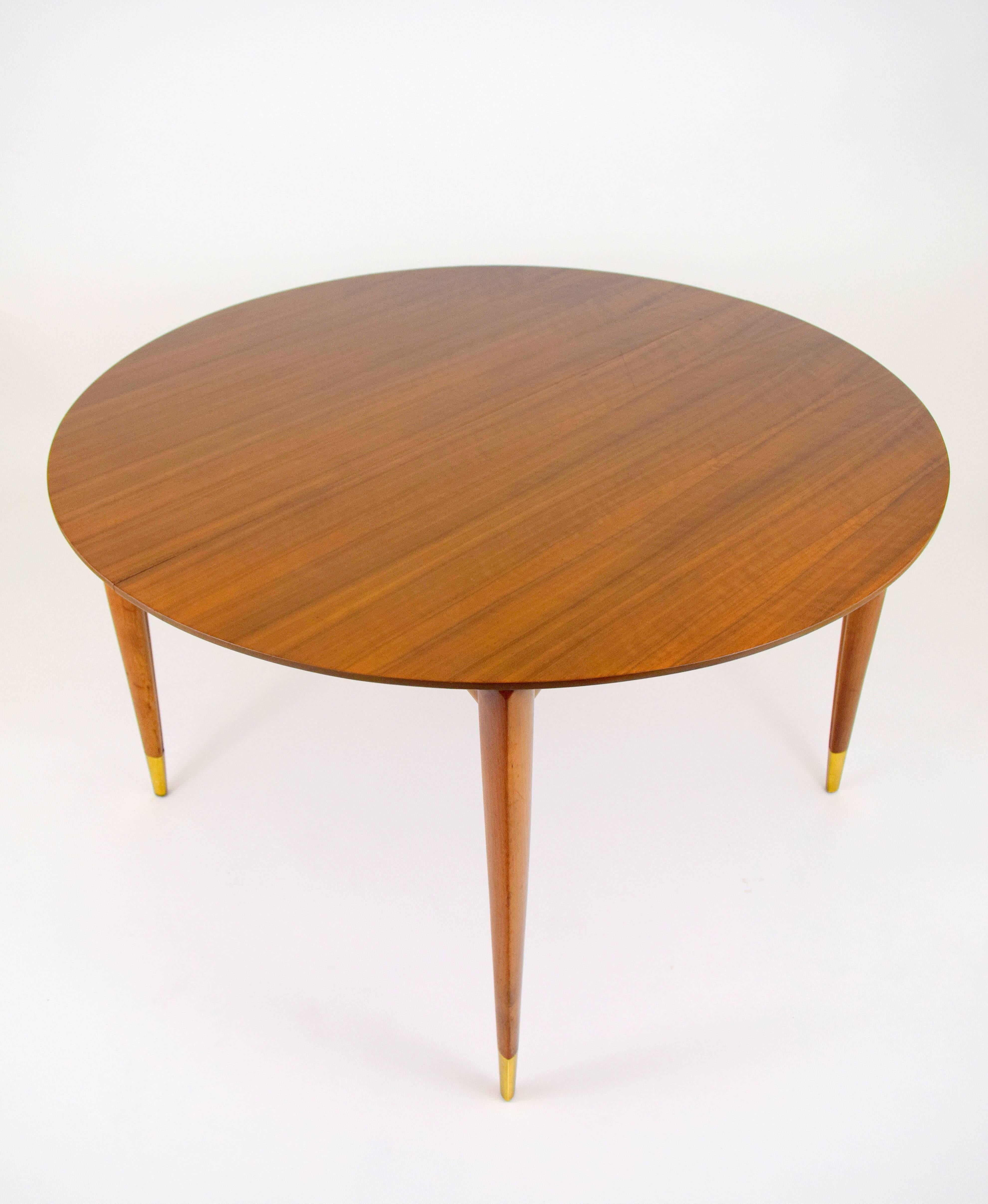 Brass Gio Ponti for Singer and Sons Dining Table For Sale