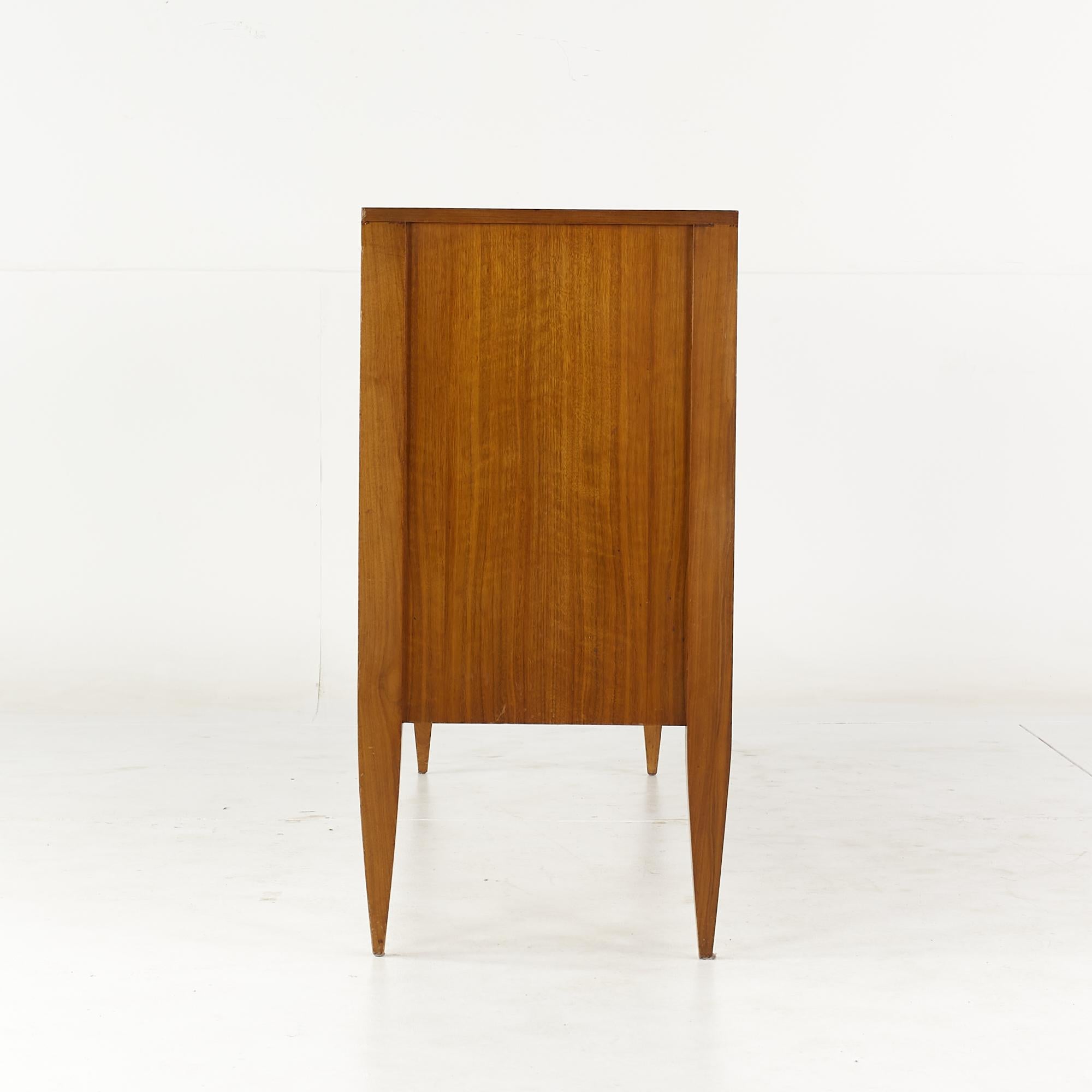 Mid-Century Modern Gio Ponti for Singer and Sons Mid Century Model 2160 Walnut Cabinet For Sale