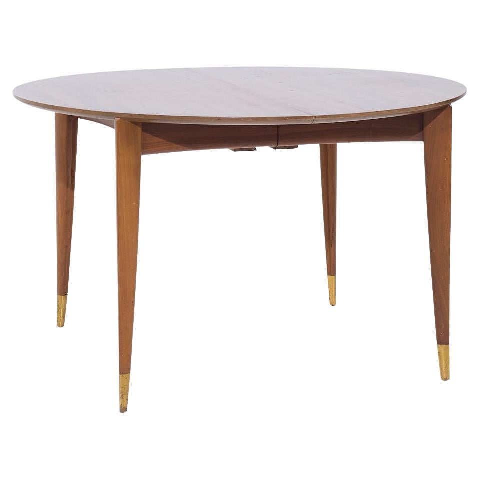 Gio Ponti for Singer and Sons Model 2135 MCM Walnut Expanding Dining Table