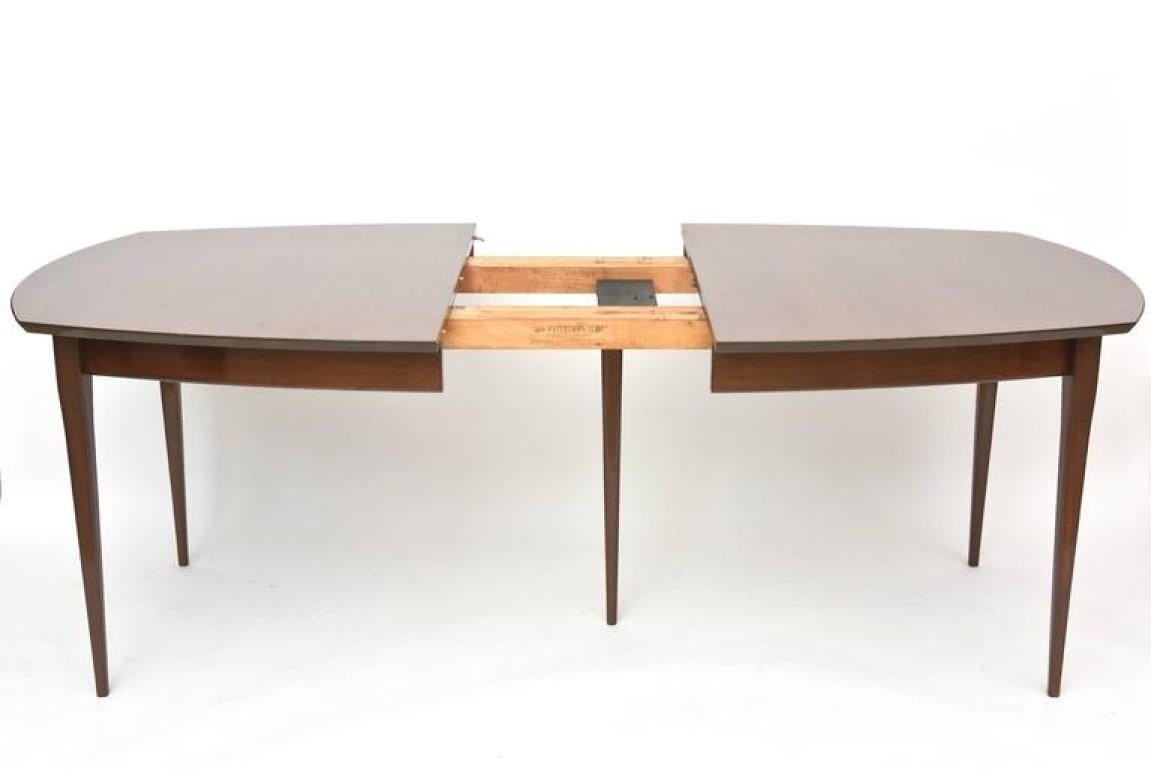 Mid-Century Modern Gio Ponti for Singer and Sons Walnut Extension Dining Table