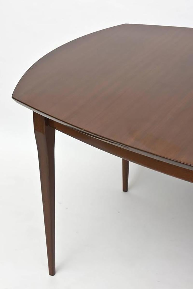 Gio Ponti for Singer and Sons Walnut Extension Dining Table 1