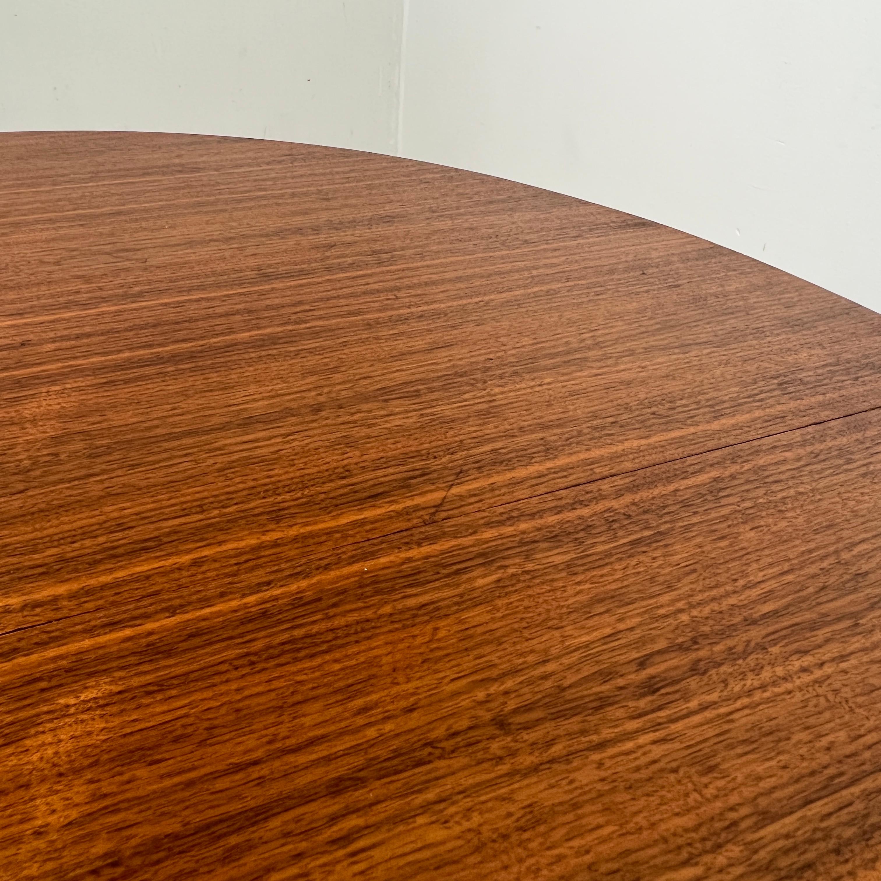 Gio Ponti for Singer Dining Table in Walnut With Brass Sabots Circa 1950s 6