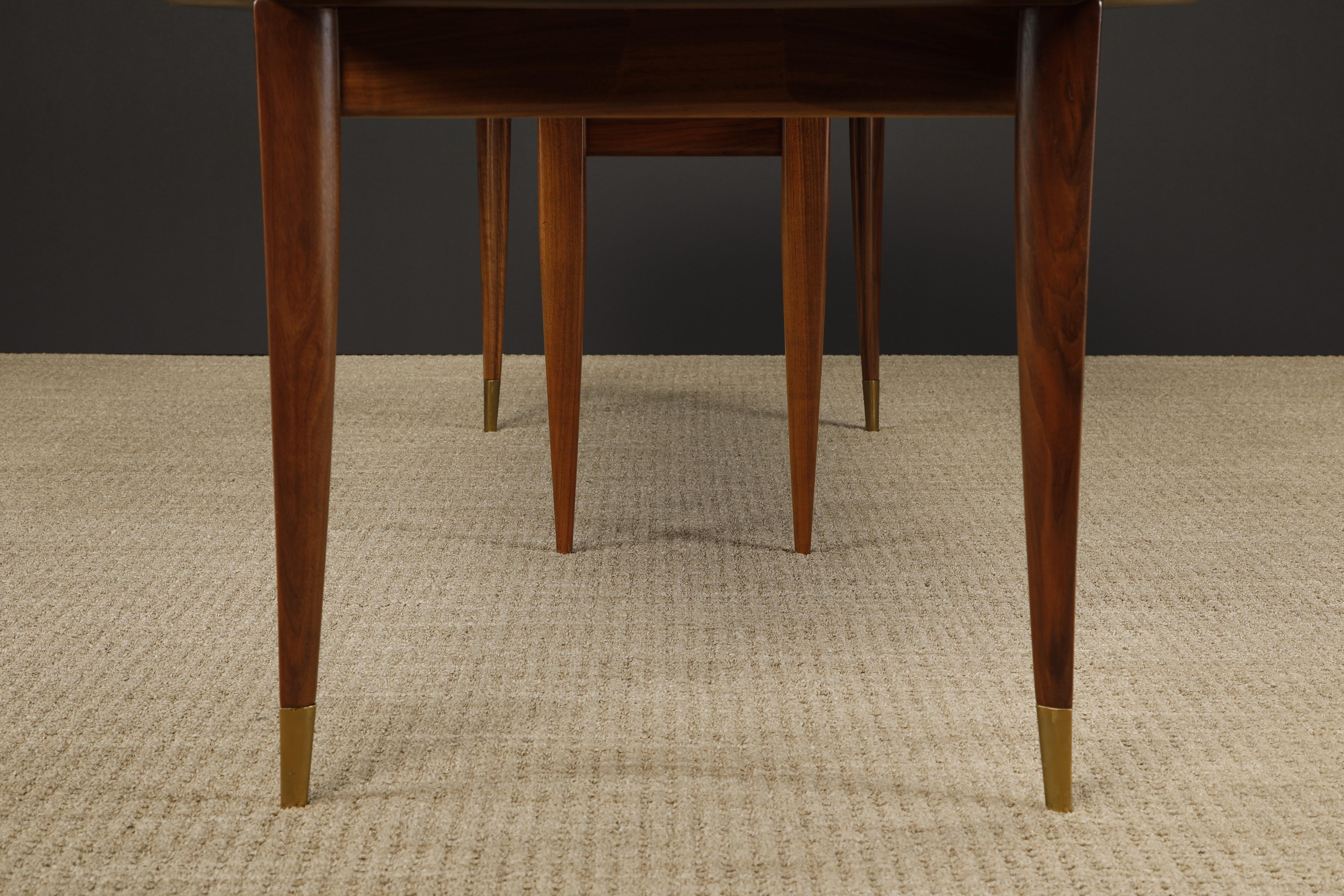 Gio Ponti for Singer & Sons #2135 Extendable Dining Table, c 1950, Refinished For Sale 6