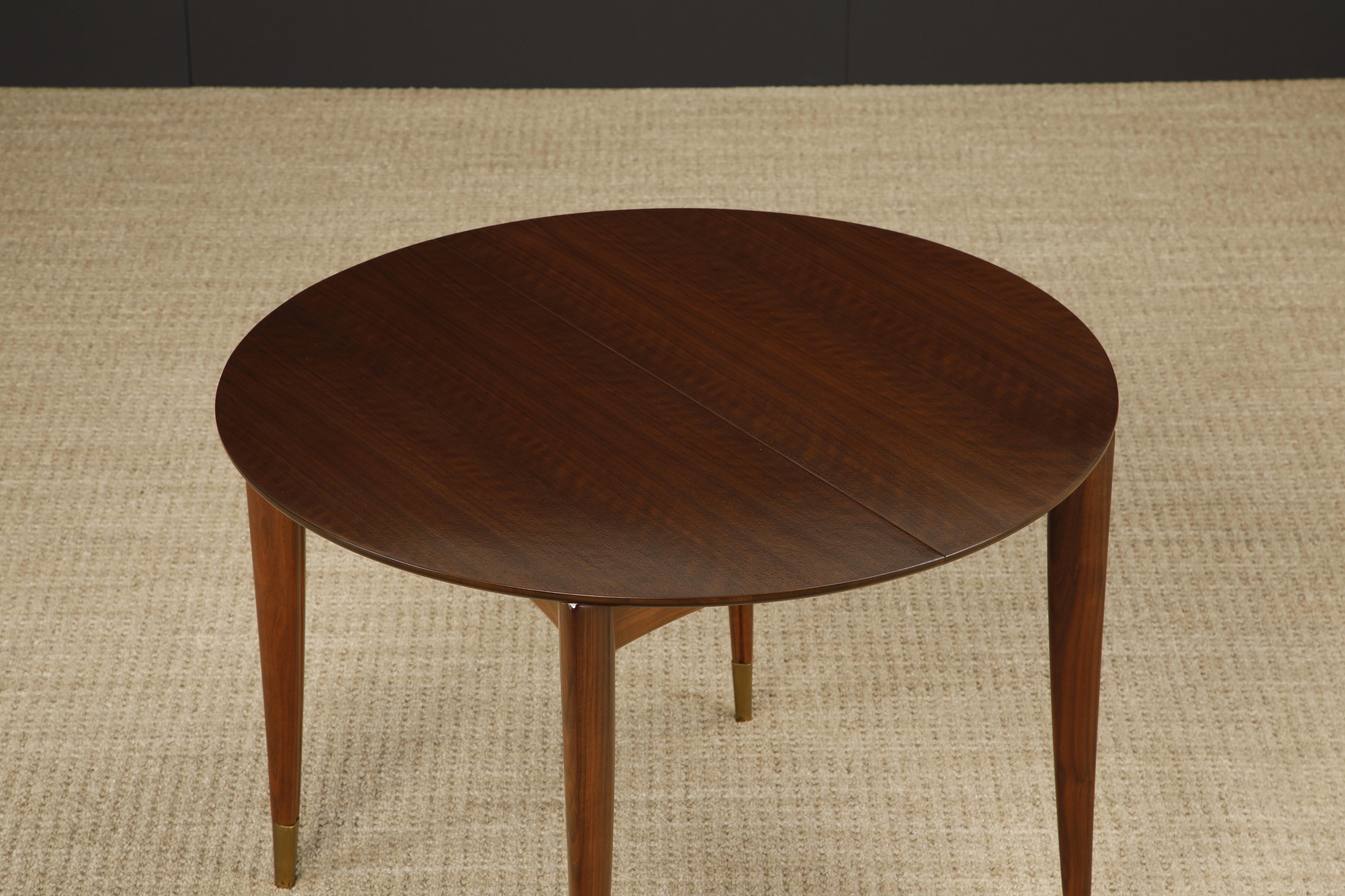 Gio Ponti for Singer & Sons #2135 Extendable Dining Table, c 1950, Refinished For Sale 7