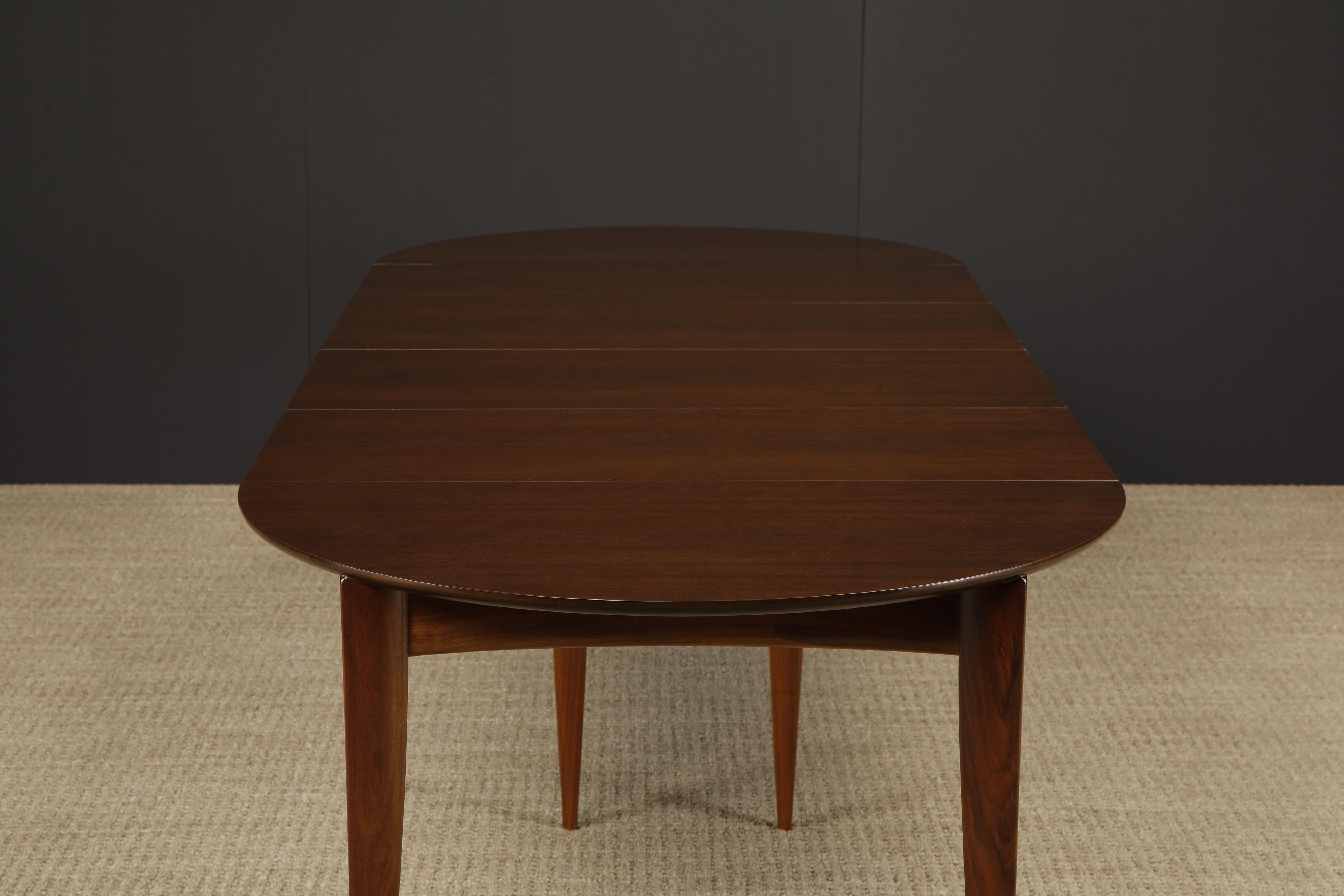 Gio Ponti for Singer & Sons #2135 Extendable Dining Table, c 1950, Refinished For Sale 8