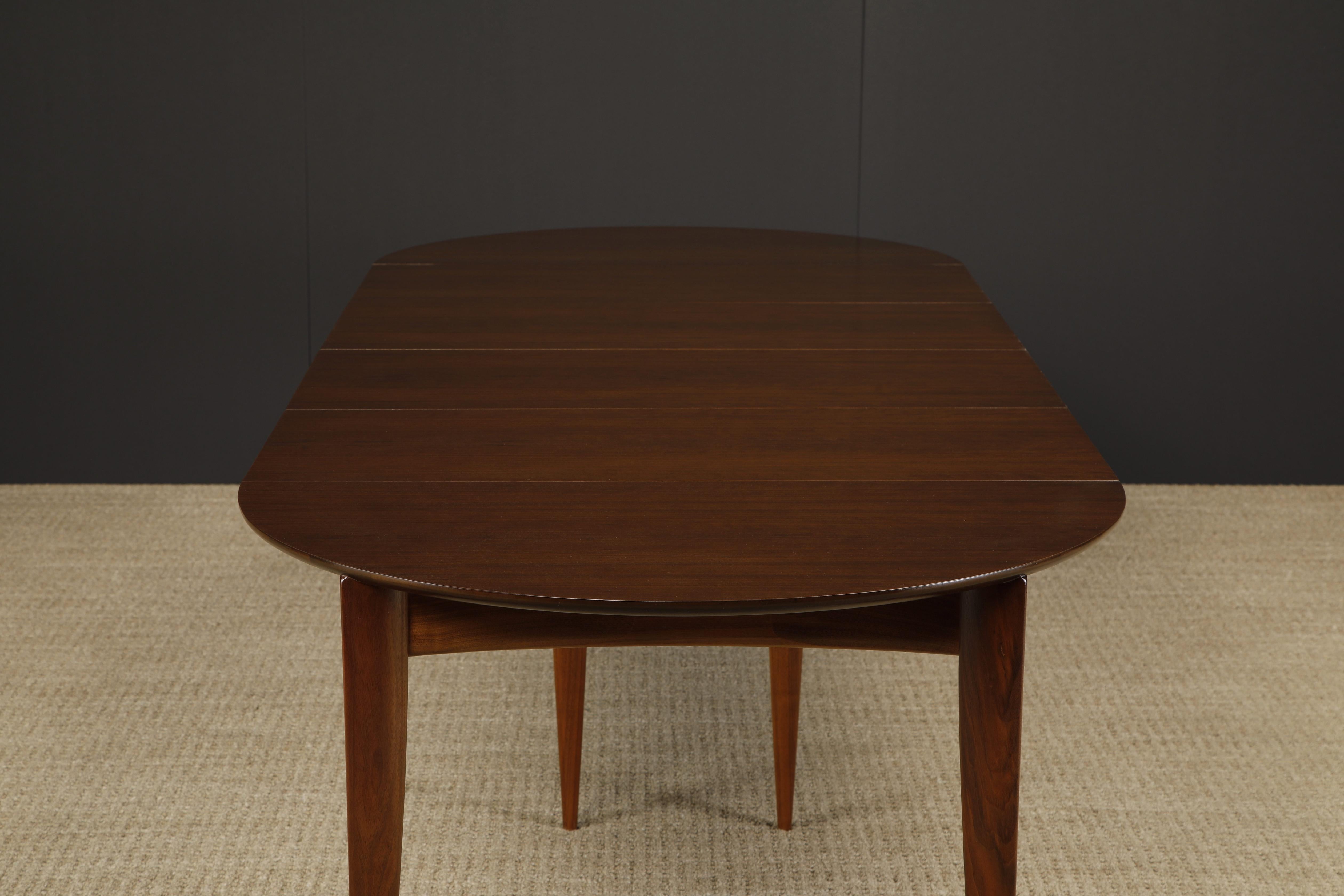 Gio Ponti for Singer & Sons #2135 Extendable Dining Table, c 1950, Refinished For Sale 5