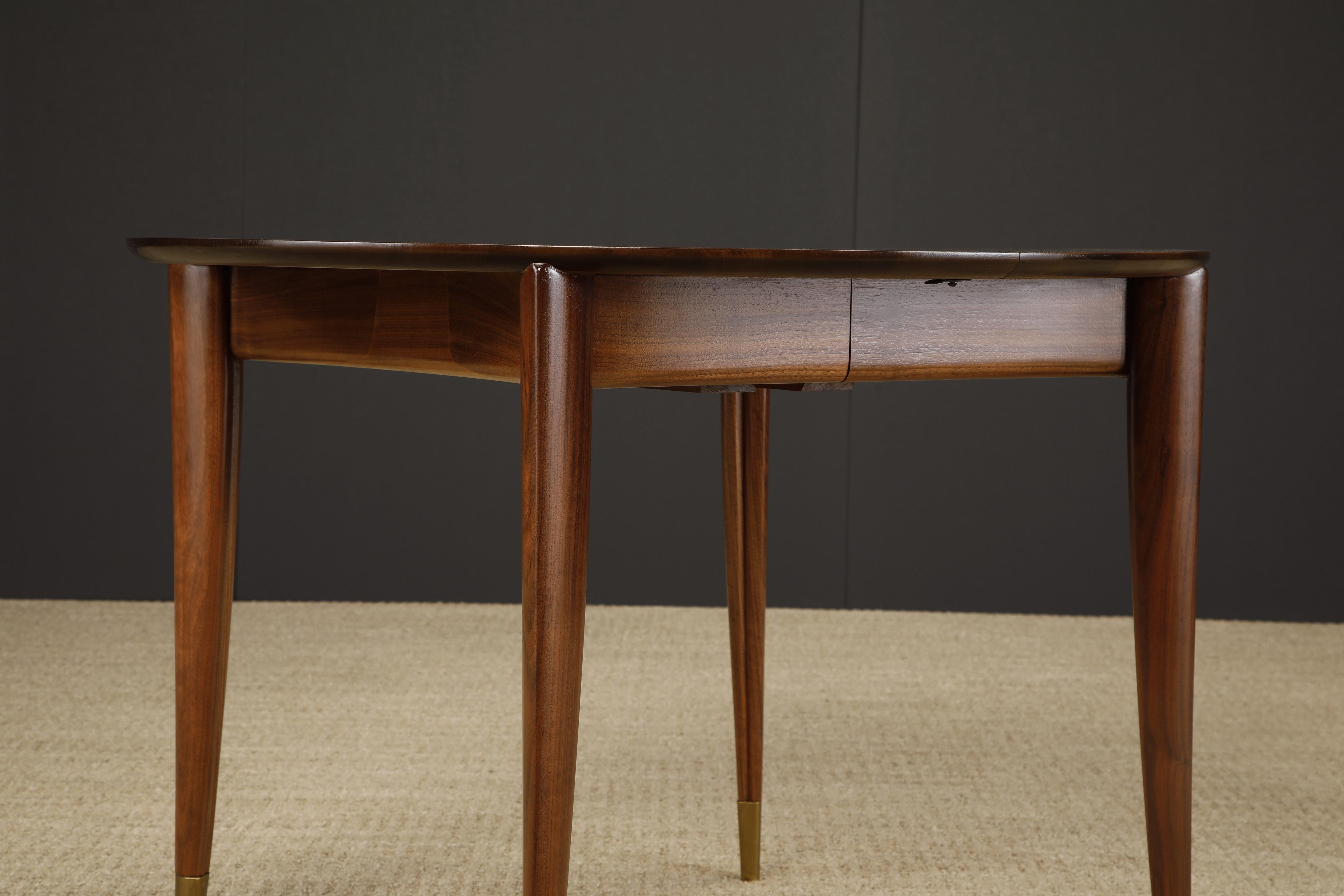 Gio Ponti for Singer & Sons #2135 Extendable Dining Table, c 1950, Refinished For Sale 9