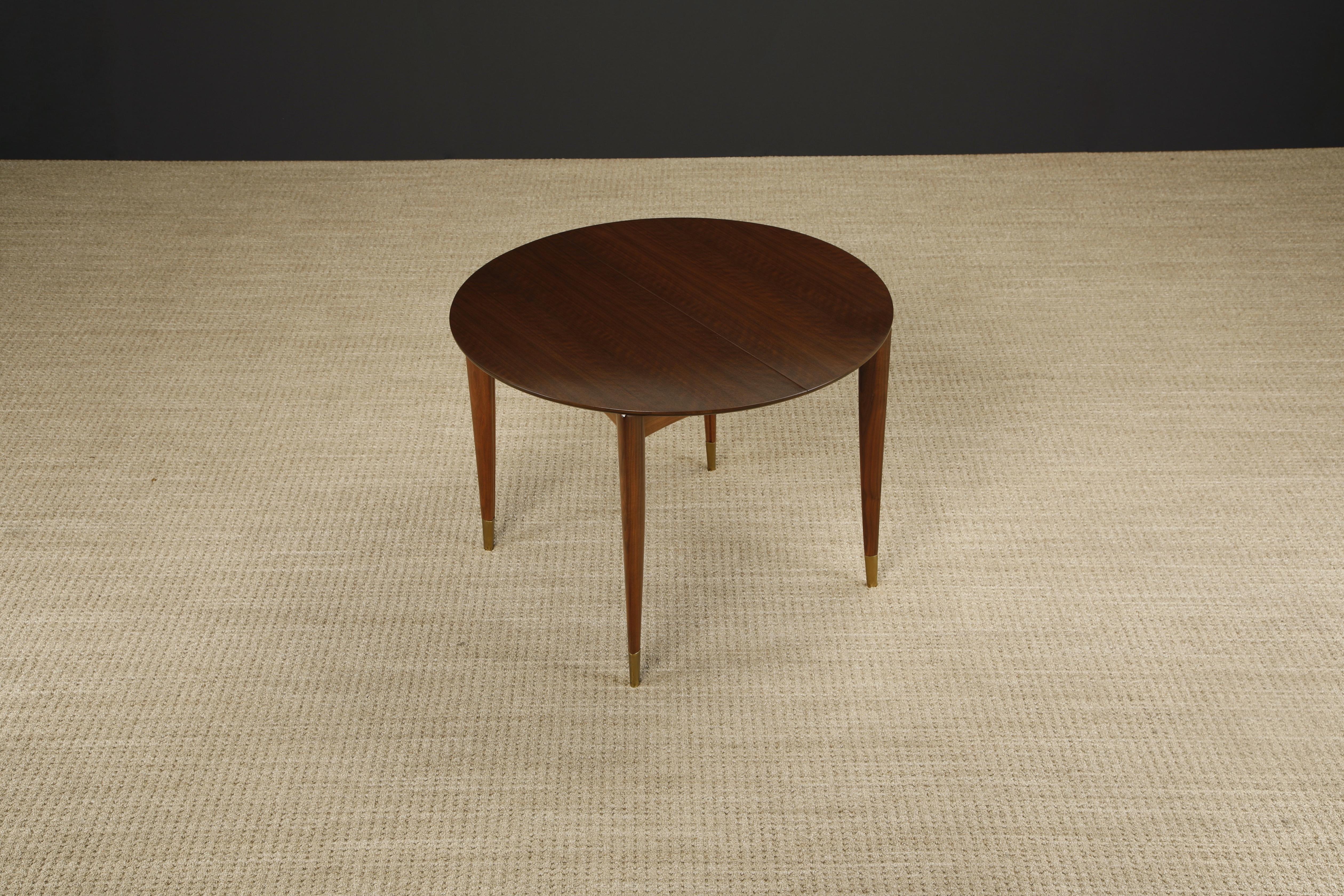 Italian Gio Ponti for Singer & Sons #2135 Extendable Dining Table, c 1950, Refinished For Sale