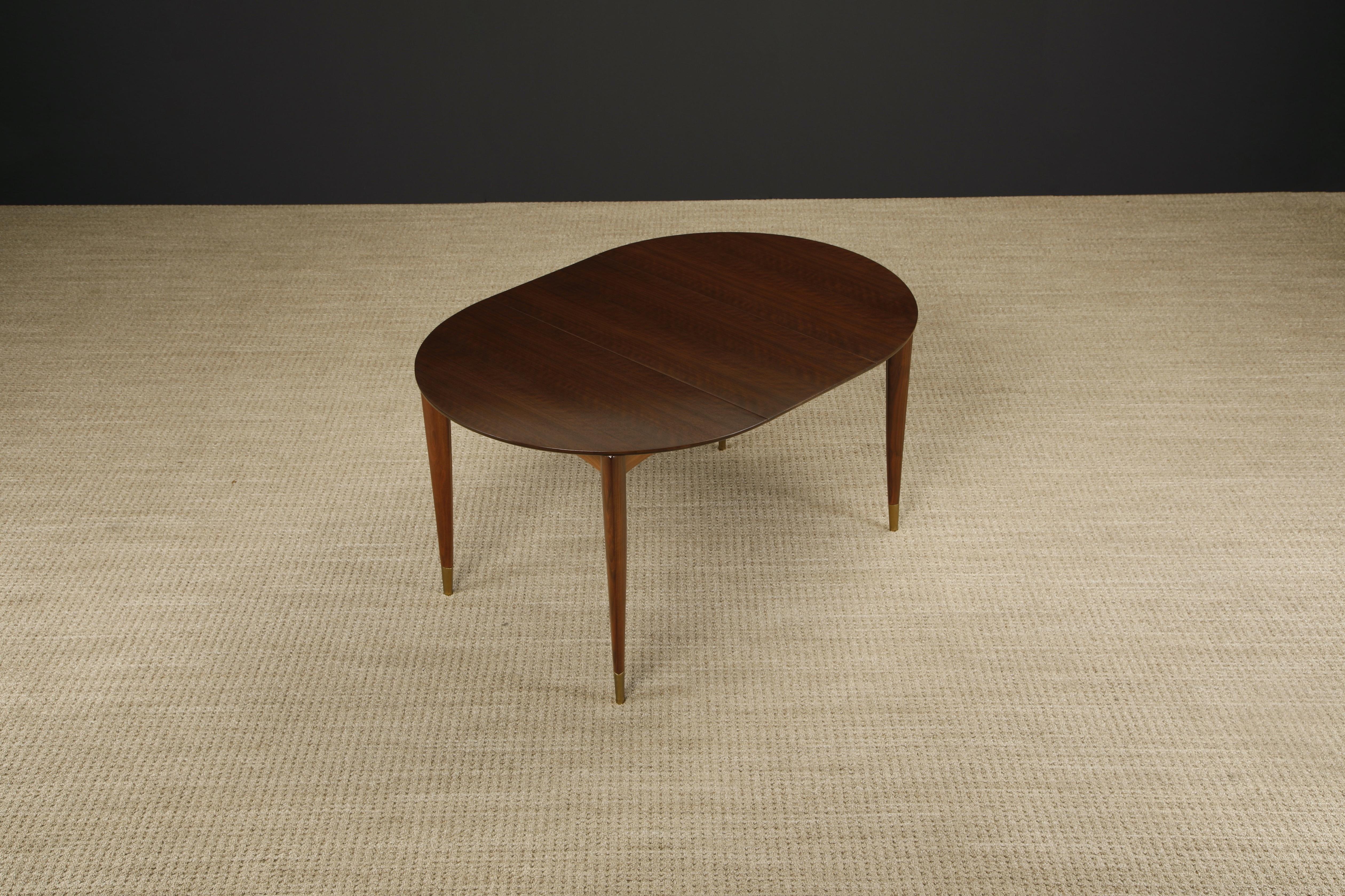 Gio Ponti for Singer & Sons #2135 Extendable Dining Table, c 1950, Refinished In Excellent Condition For Sale In Los Angeles, CA